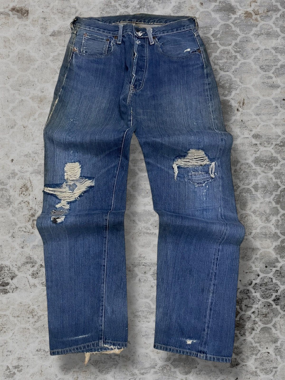 Japanese Brand Vintage 90s Designer Hoggs By Nephentes Selvedge Distressed Size US 29 - 1 Thumbnail