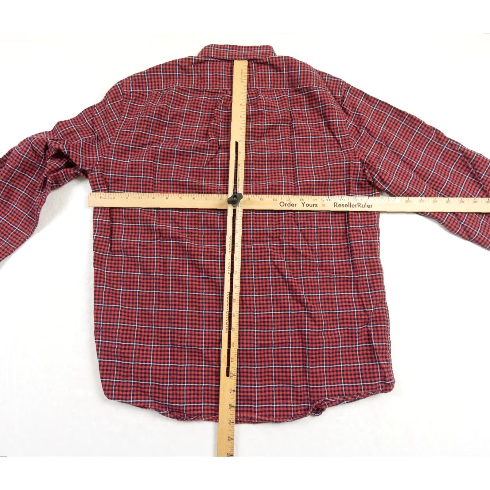 J.Crew J.CREW Shirt Adult Large Red Oxford Button-Up Long Sleeve Check Cotton Preppy Mens Size US L / EU 52-54 / 3 - 6 Thumbnail