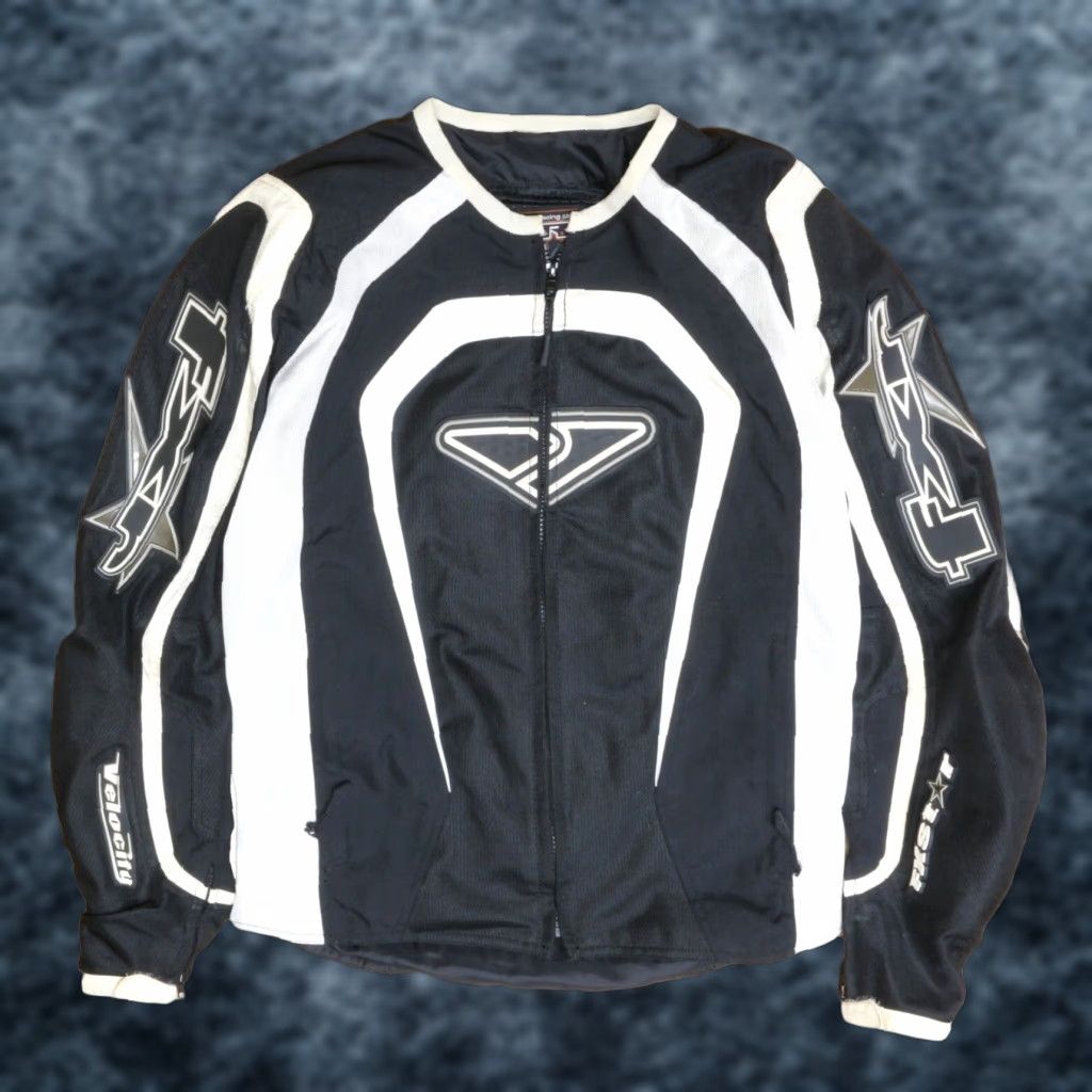 VINTAGE FXR FXstar Snowmobile Racing Jacket Men Size Medium Black Motorcycle Outerwear