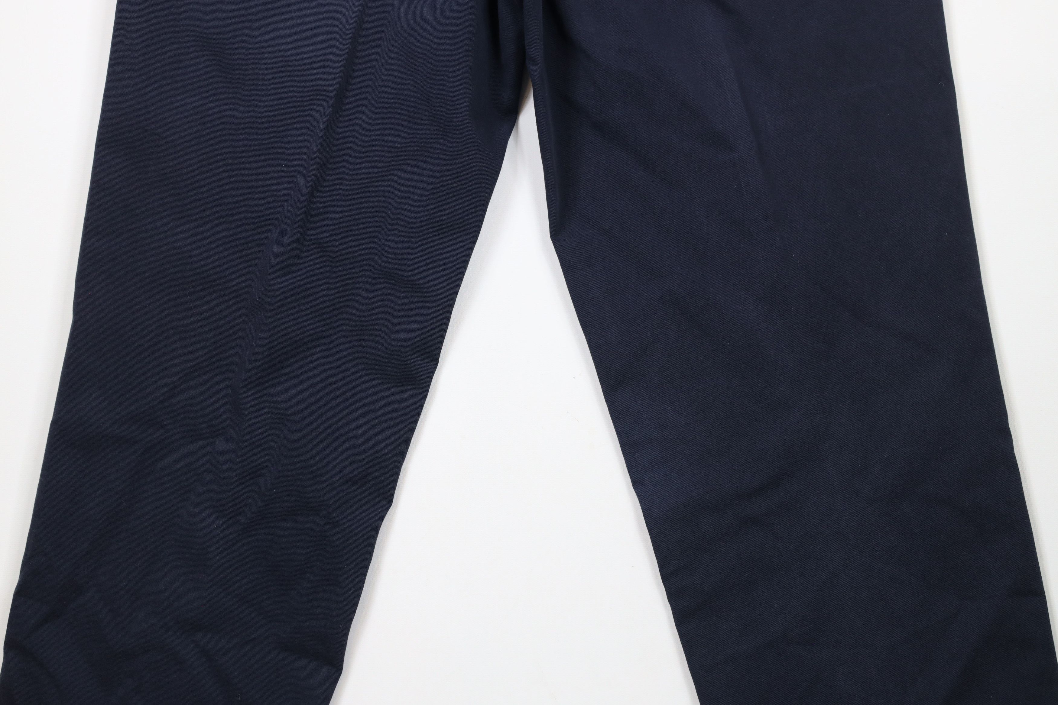 Ralph Lauren × Vintage Vintage 90s Ralph Lauren Wide Leg Chino Pants Navy Blue Size US 35 - 13 Thumbnail
