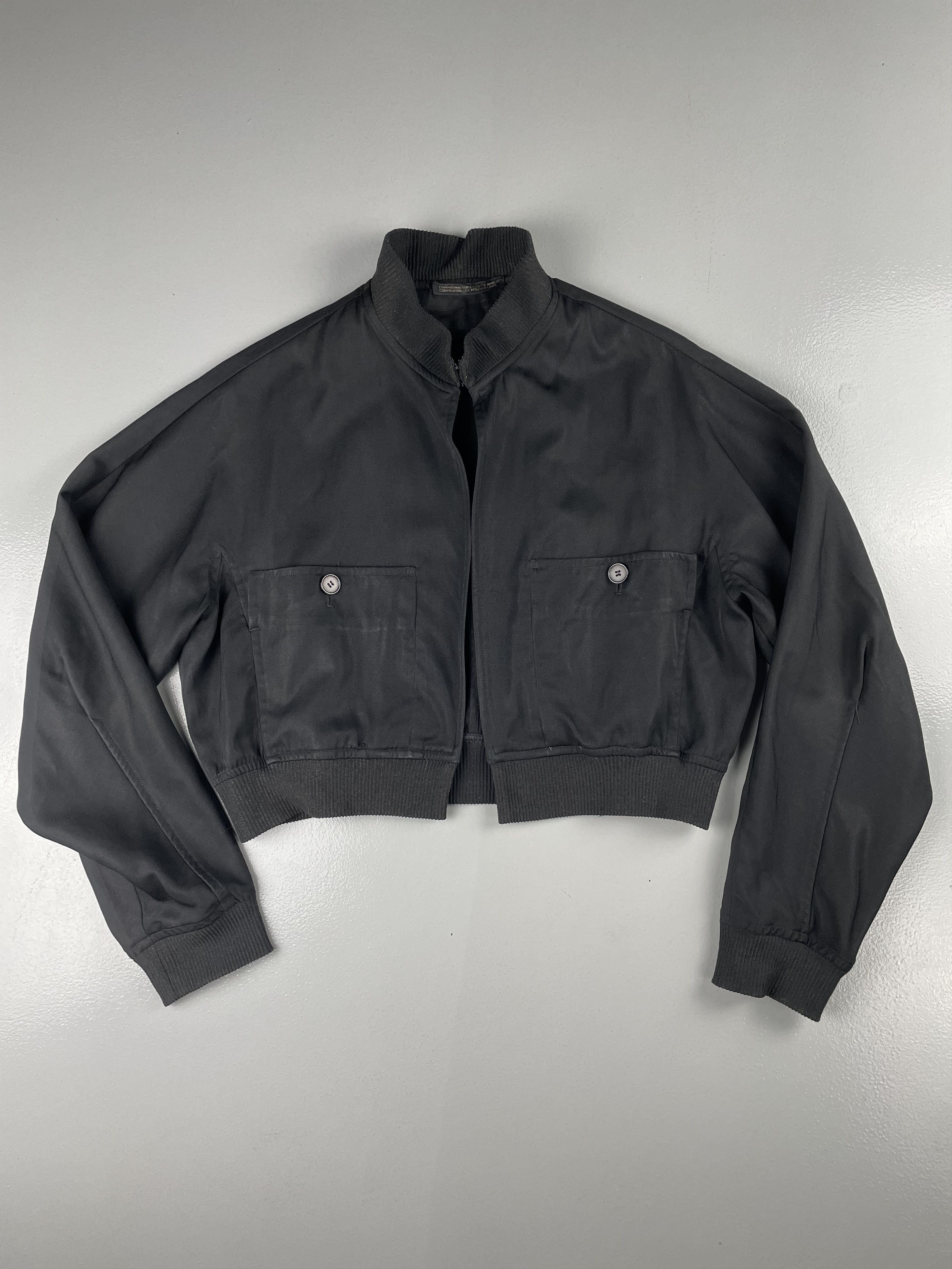 Yohji Yamamoto Yohji Yamamoto late 80's / 90-91 cropped wool bomber Size M / US 6-8 / IT 42-44 - 1 Thumbnail