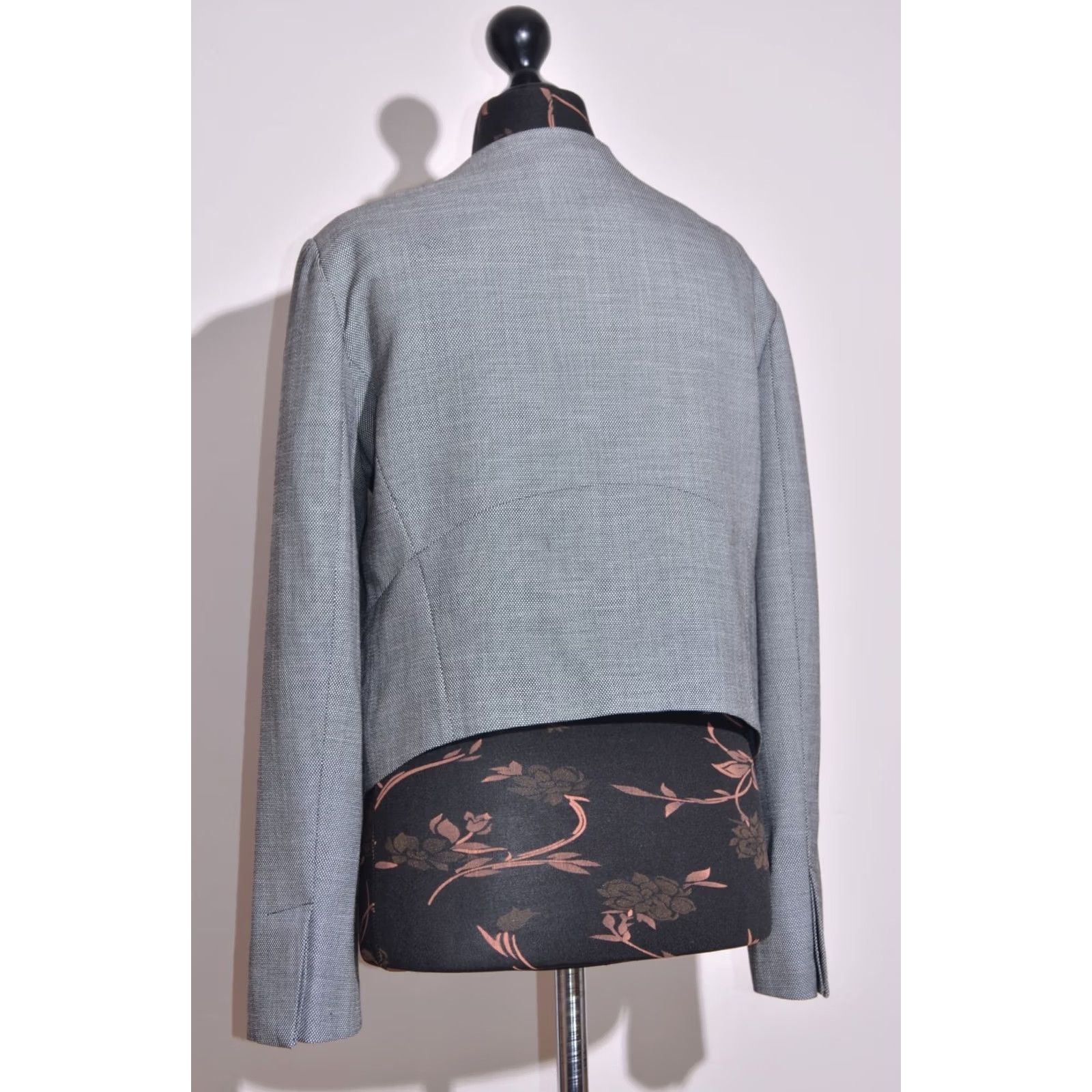 Ted Baker Ted Baker Blazer Women Grey Open Front Cropped Jacket Office Workwear Size 5 Size S / US 4 / IT 40 - 4 Thumbnail