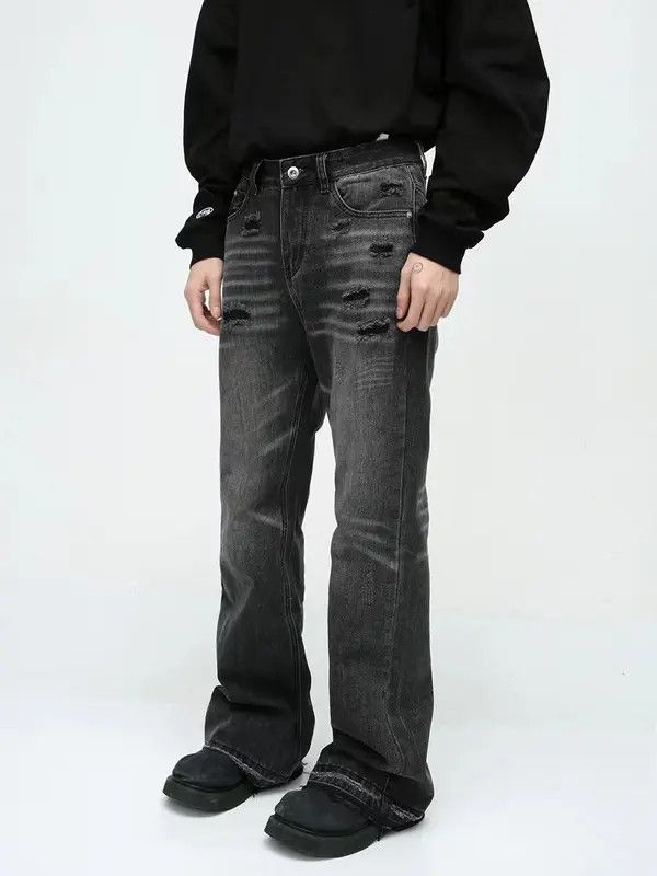 Japanese Brand Pepper x Reiko Black High Street Vintage Loose Fit Jeans Size US 33 - 3 Thumbnail