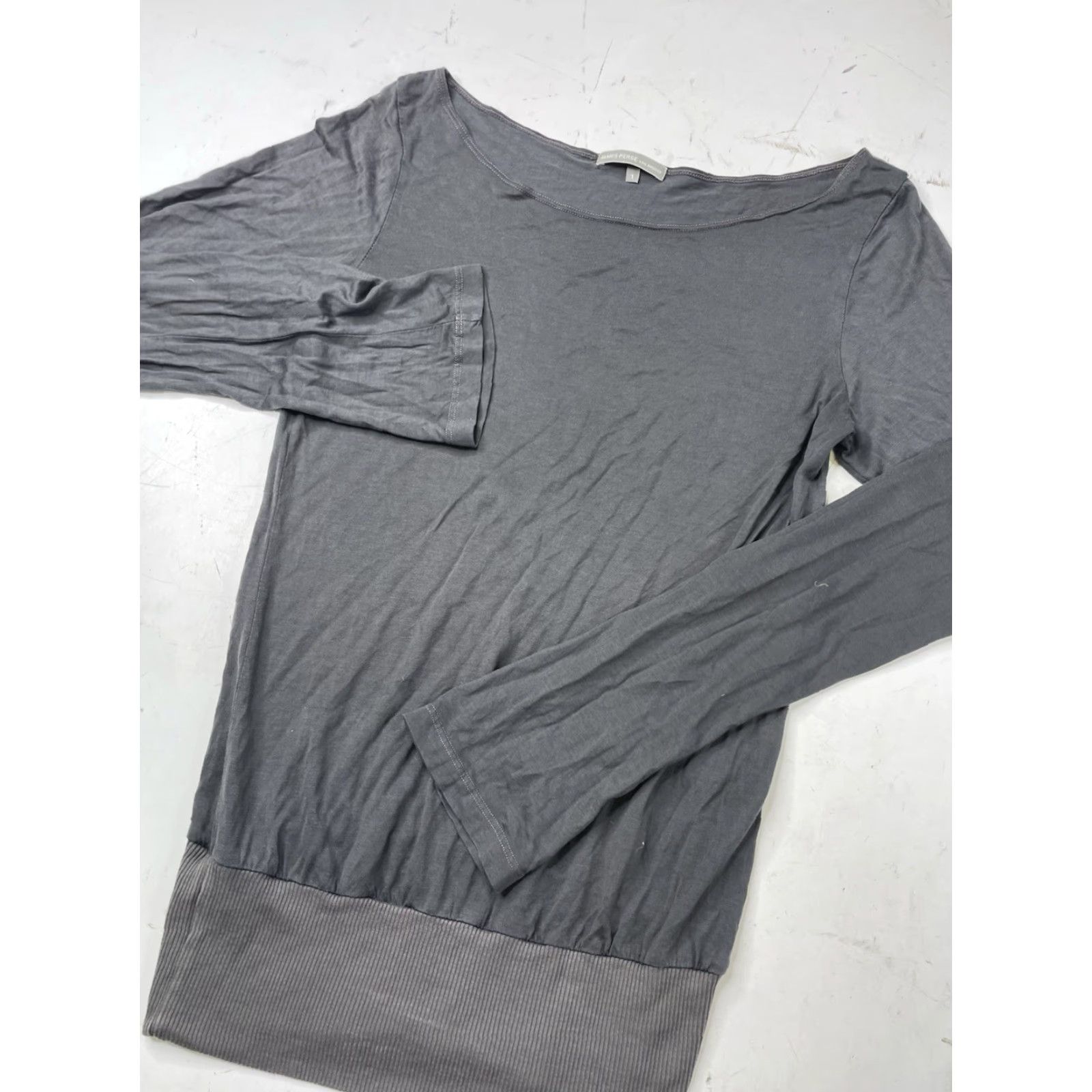 James Perse James Perse Top Womens Gray Kimono Tunic Size 1 Regular Cowl Neck Long Sleeve Pullover Solid Tunic Casual Love Size XS / US 0-2 / IT 36-38 - 2 Thumbnail