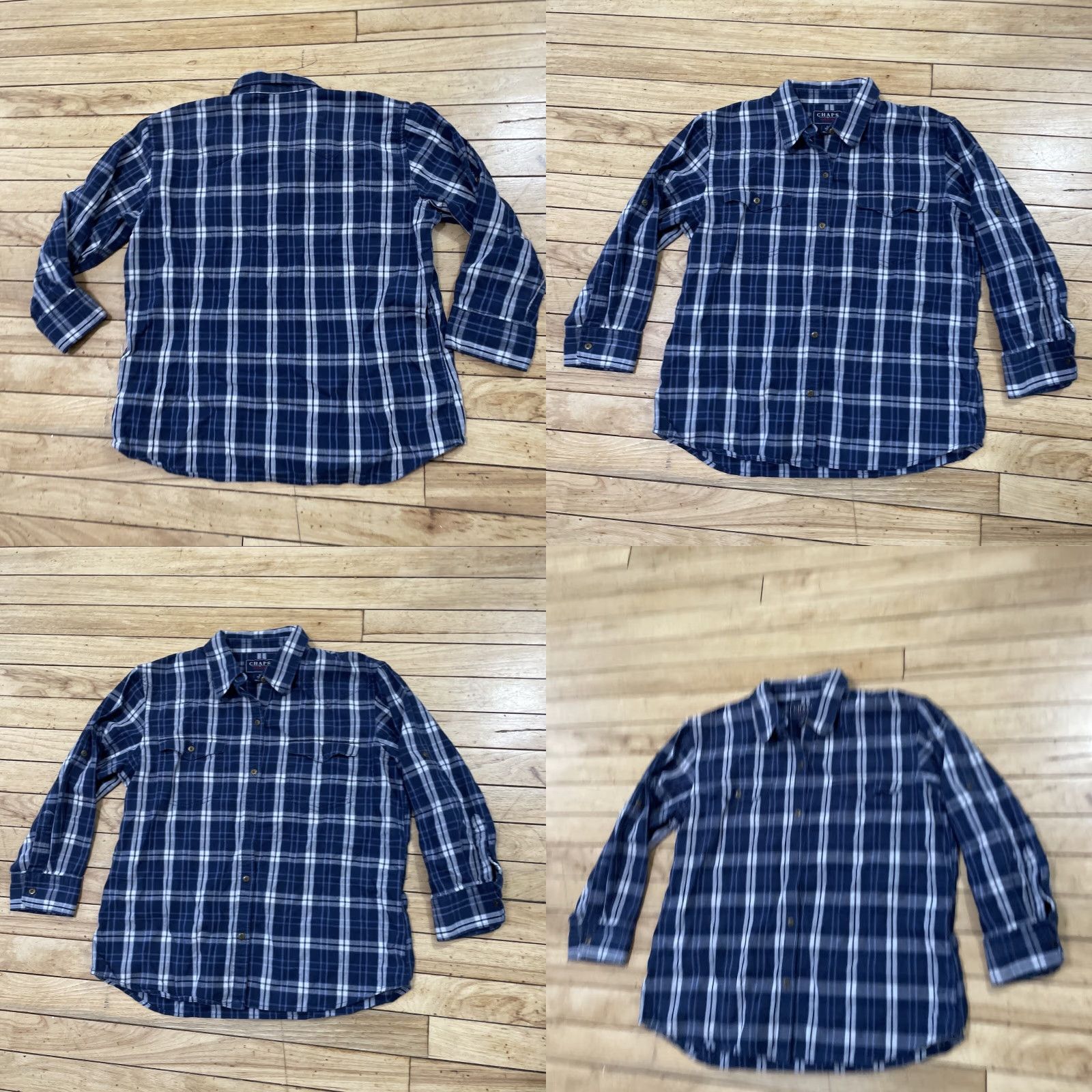 Chaps CHAPS Denim Cotton Shirt Women L Blue Plaid Button-Up Long Sleeve Western Size L / US 10 / IT 46 - 10 Thumbnail