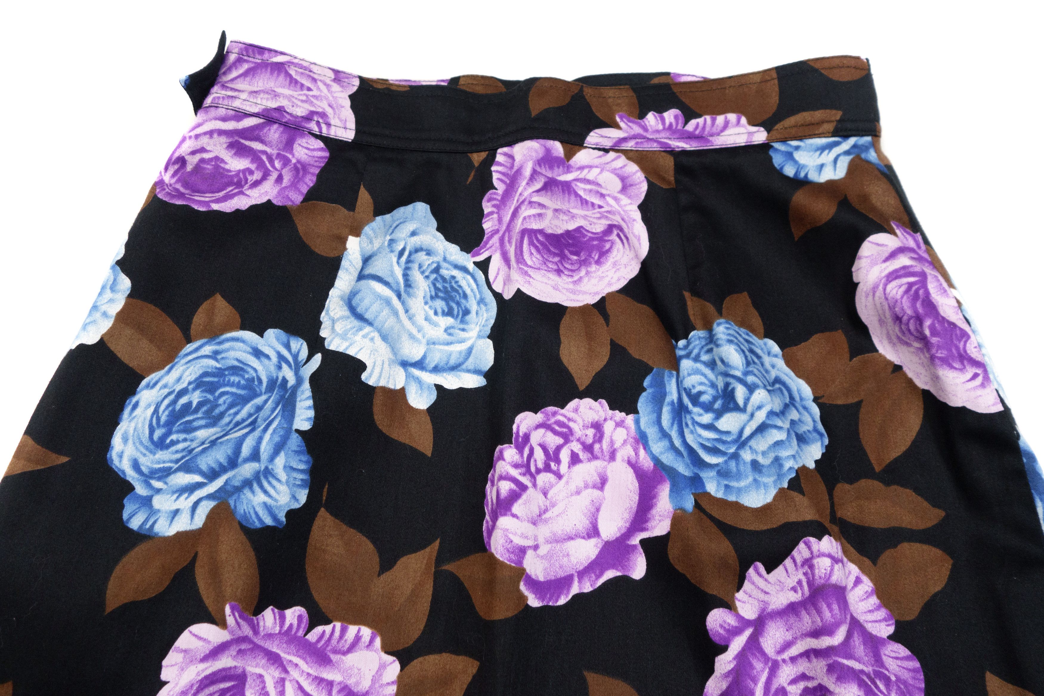 Max Mara Floral Roses Midi Pencil Skirt Vintage Size 27" / US 4 / IT 40 - 3 Thumbnail