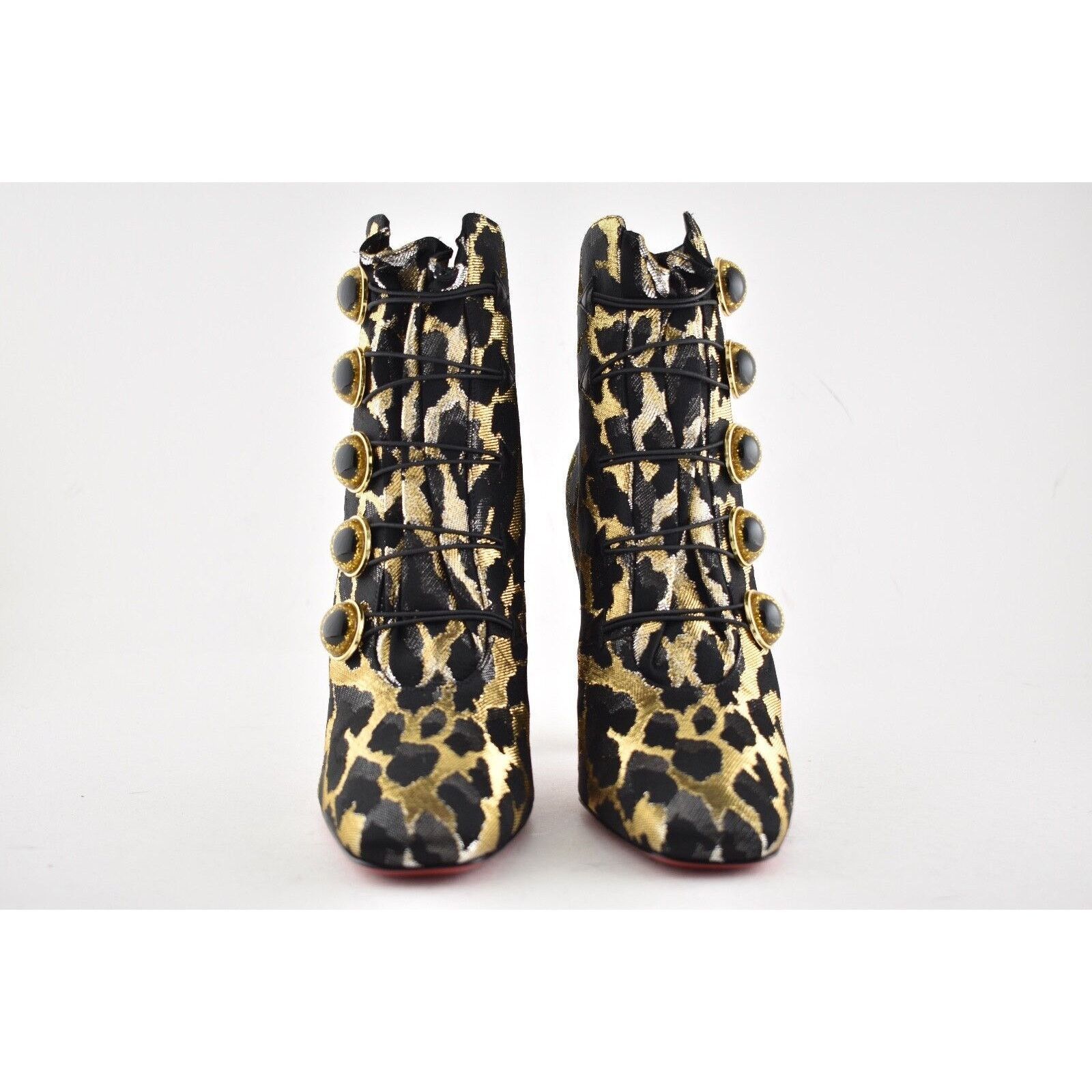 Christian Louboutin Christian Louboutin Lady See 100 Black Gold Lurex Feline Size US 7 / IT 37 - 5 Thumbnail