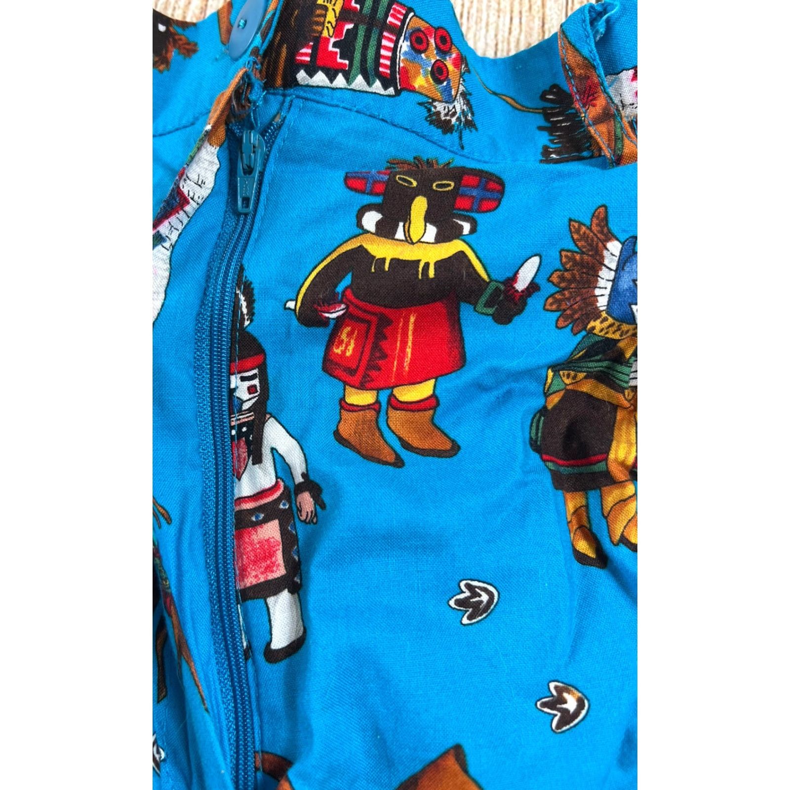 Vintage VINTAGE Ali Miles Women Pants Western Navajo Boho Blue Size 12 USA Chino Good Condition Size 34" / US 12 / IT 48 - 7 Thumbnail