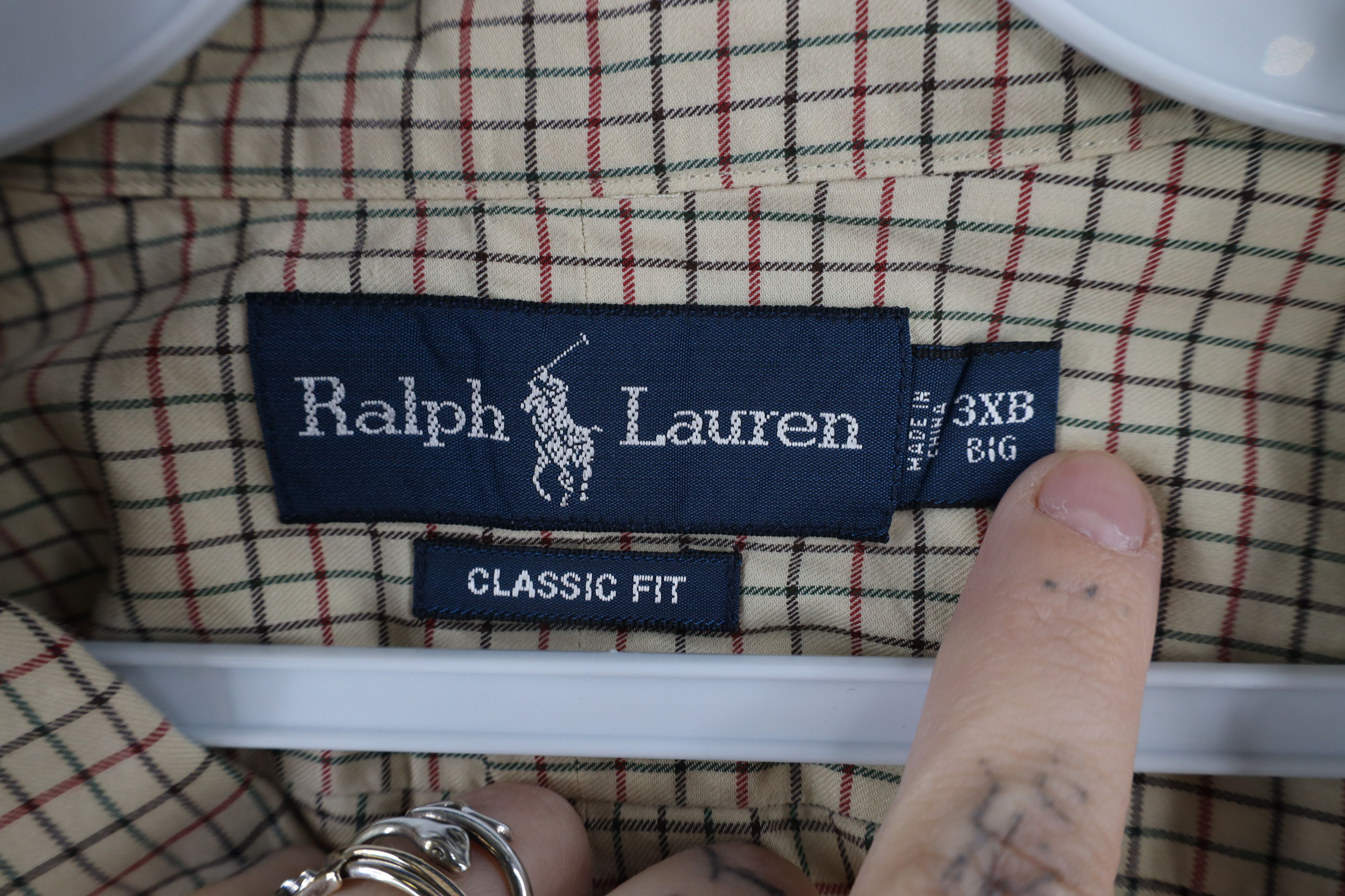 Ralph Lauren × Vintage Vintage 90s Ralph Lauren Collared Button Down Shirt Plaid Size US XXL / EU 58 / 5 - 7 Thumbnail