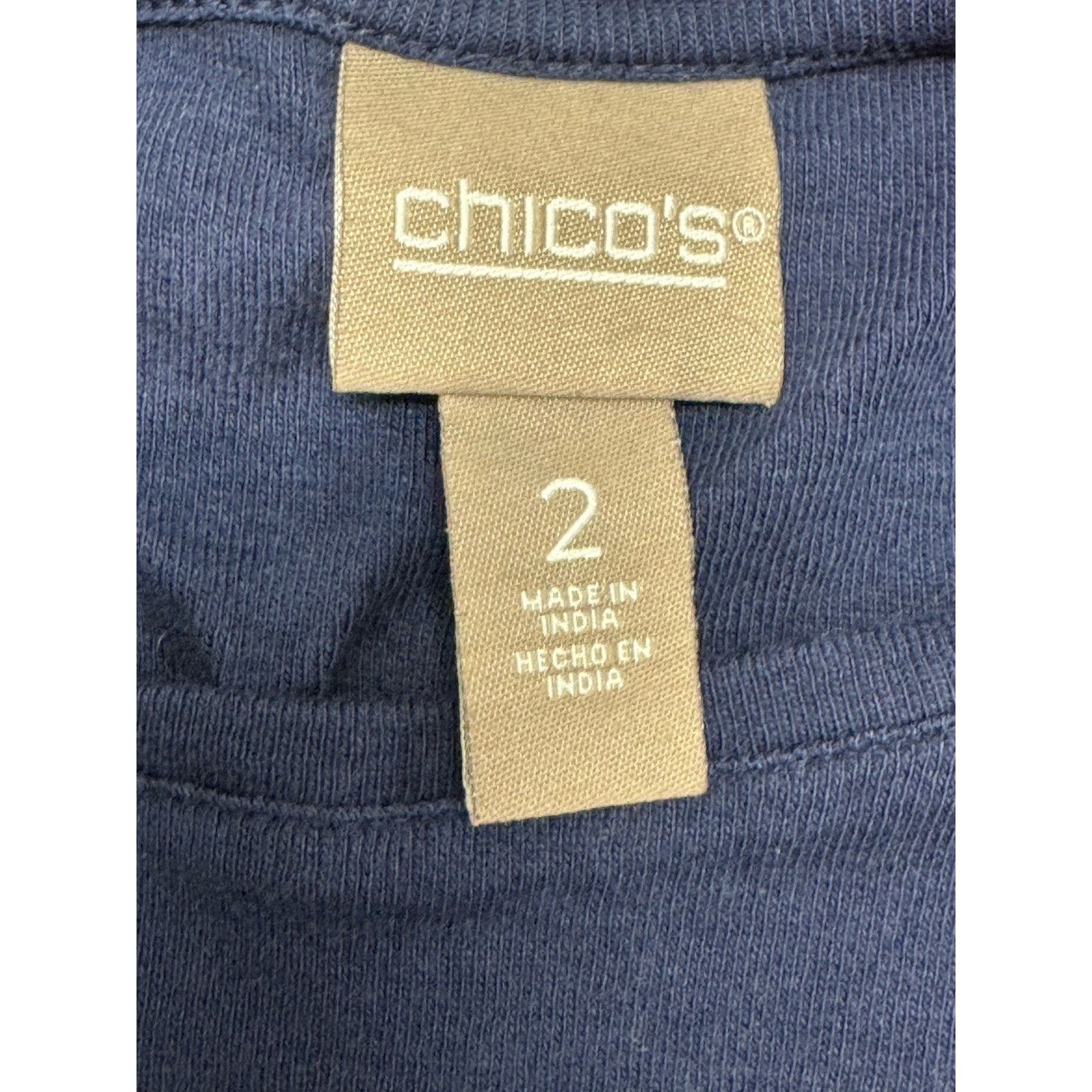 Chicos Chico's Navy Blue Pullover Women’s Large 2 Size L / US 10 / IT 46 - 6 Thumbnail