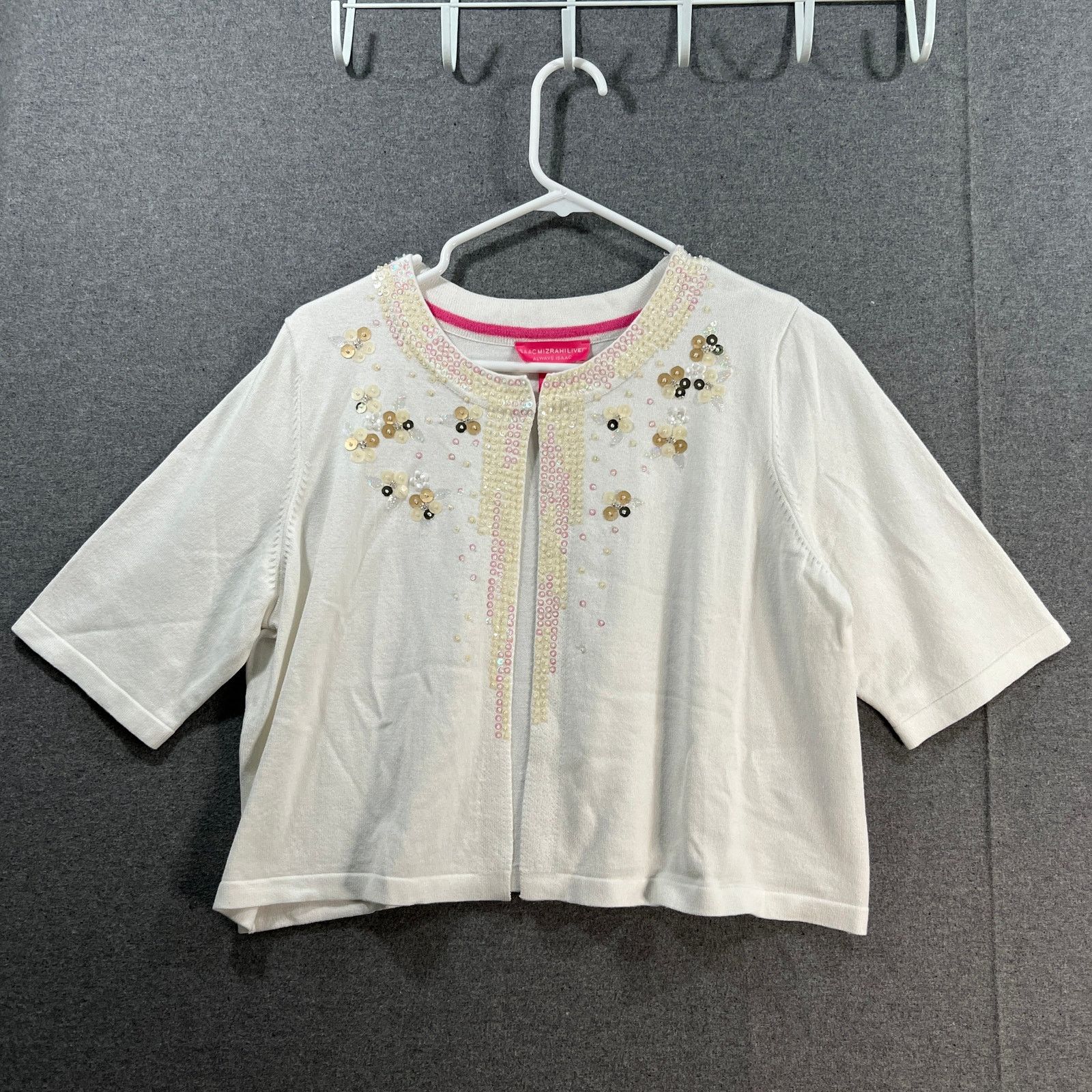 Isaac Mizrahi Isaac Mizrahi LIVE! Always Isaac Ebellished Sweater Lig Size M / US 6-8 / IT 42-44 - 1 Thumbnail
