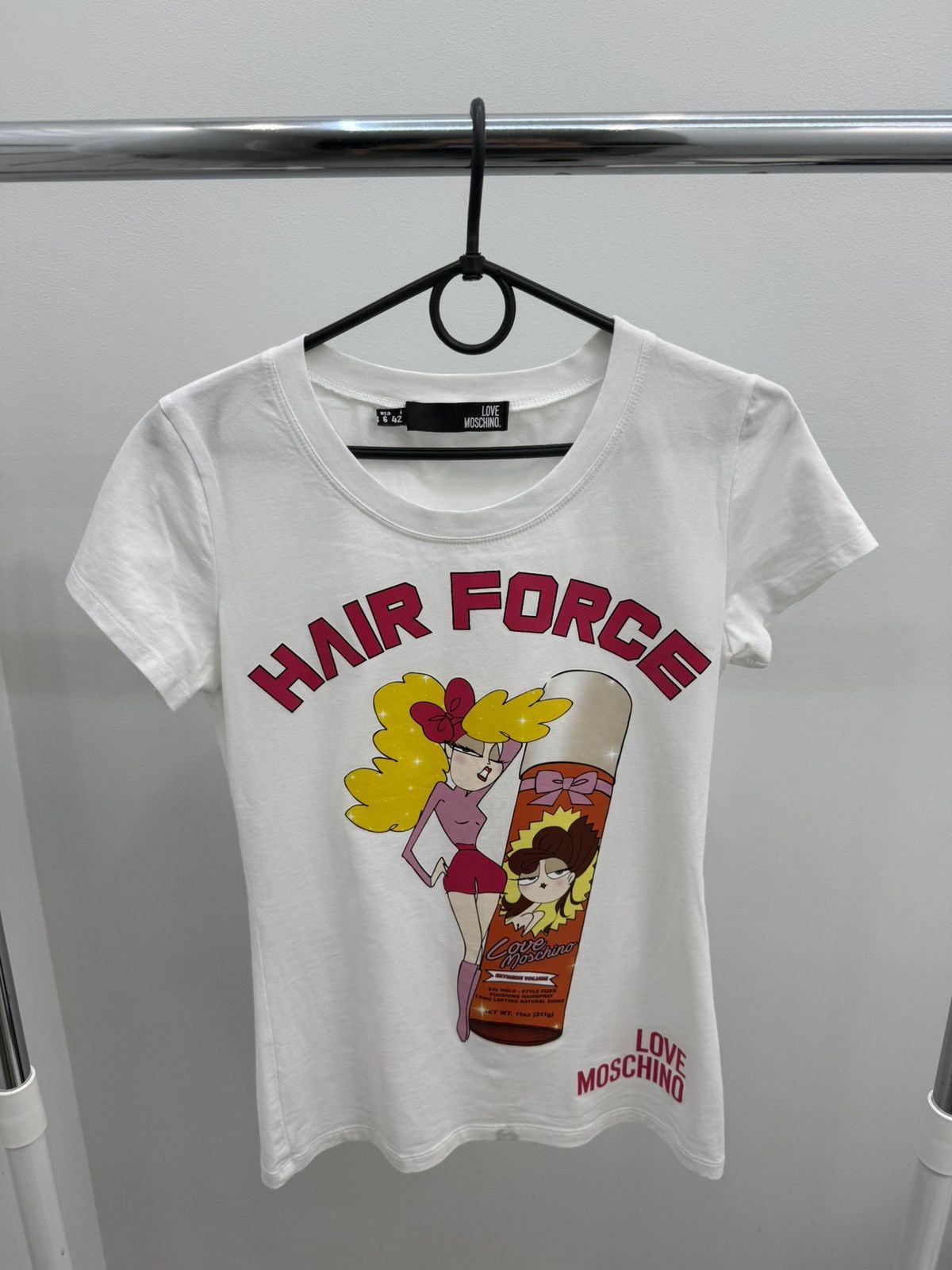 Moschino Moschino Love Hair Force Girl Printed Tee T-shirt Size M / US 6-8 / IT 42-44 - 1 Thumbnail