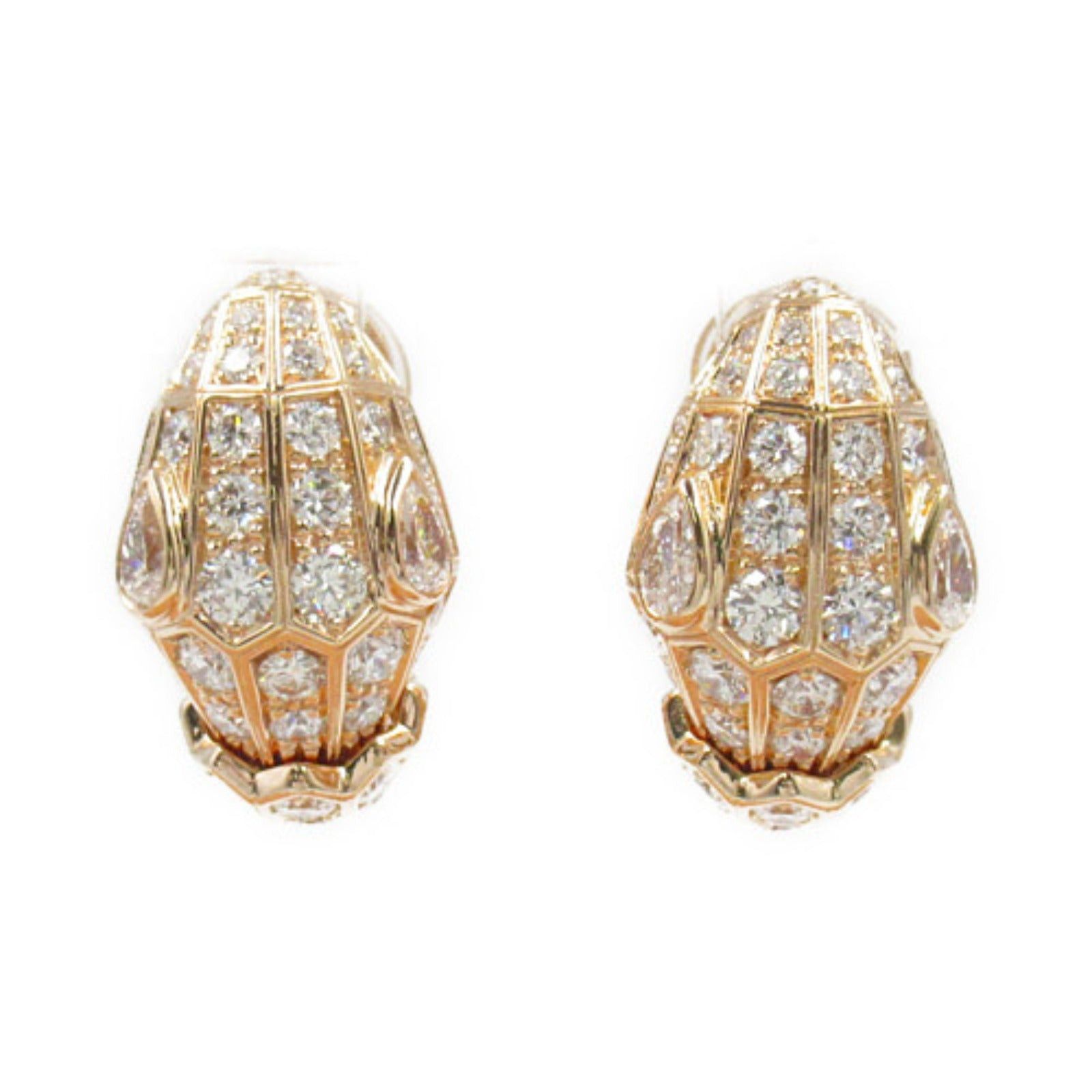 Bvlgari Bvlgari Serpenti Diamond Earrings K18Pg (Pink Gold) Clear Size ONE SIZE - 1 Thumbnail