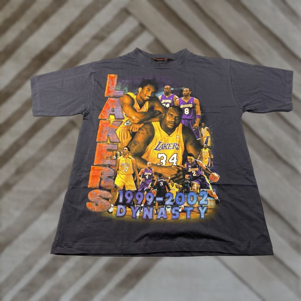 Marino Morwood VINTAGE Marino Morwood Lakers Dynasty T Shirt Crew Neck Short Sleeve Kobe Shaq Black M Men Size US M / EU 48-50 / 2 - 1 Thumbnail