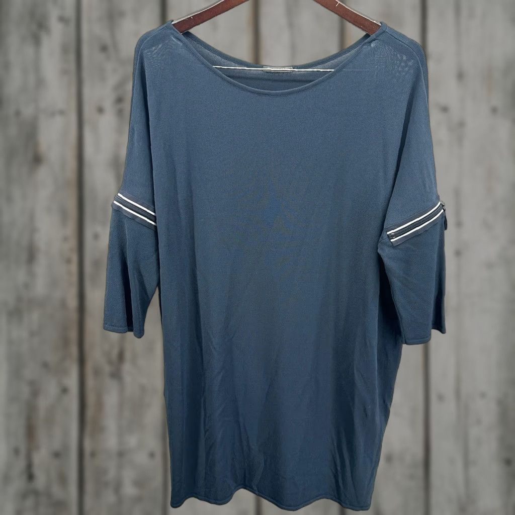 Vintage Annette Gortz Shift Dress Womens M Blue Office Minimalist Lagenlook Quiet Luxury Dress Shift Blue M Womens Size M / US 6-8 / IT 42-44 - 1 Thumbnail