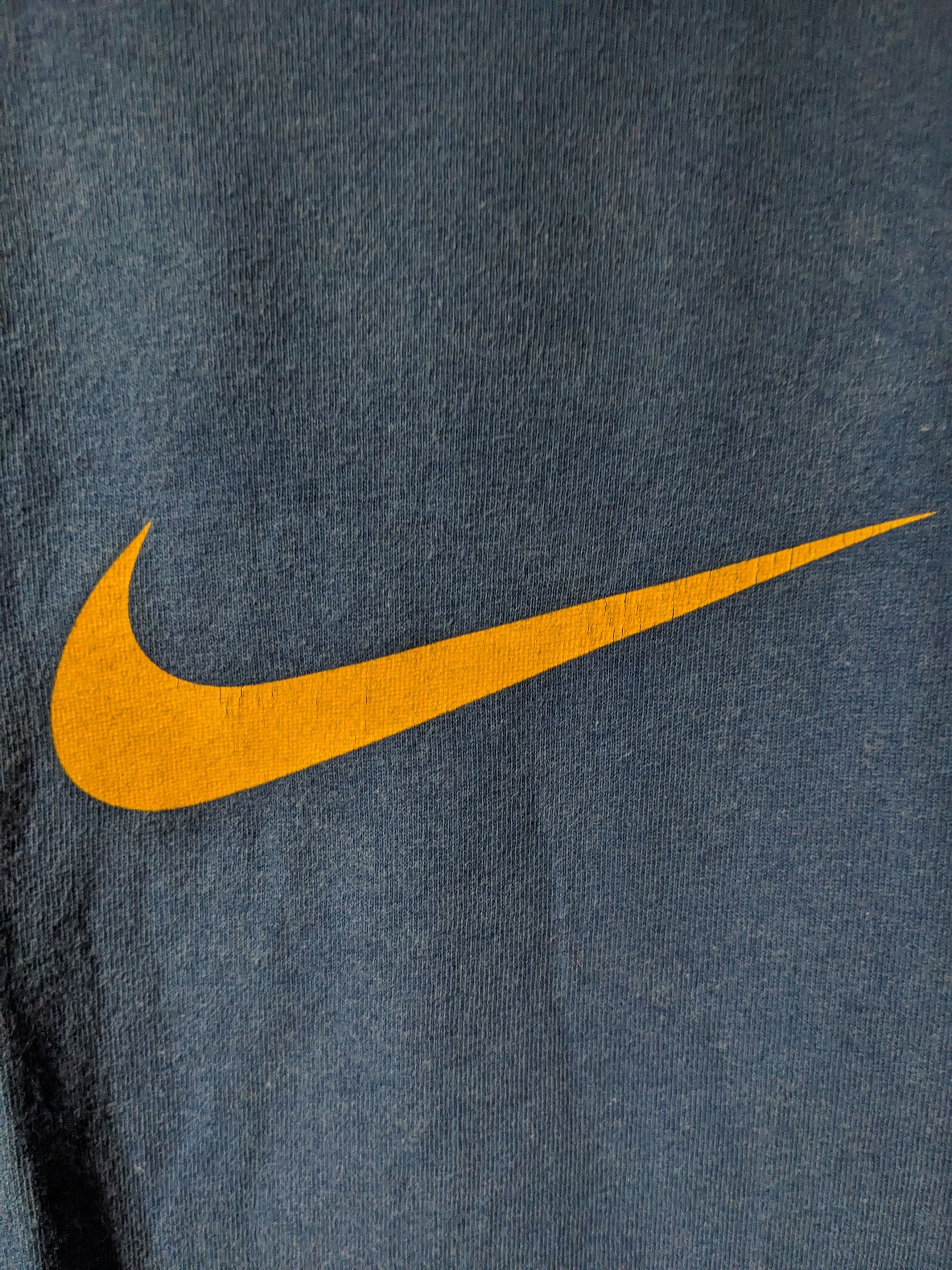 Nike × Vintage Vintage Y2K Nike Big Swoosh Center Logo Blue Large T-Shirt Size US L / EU 52-54 / 3 - 2 Thumbnail