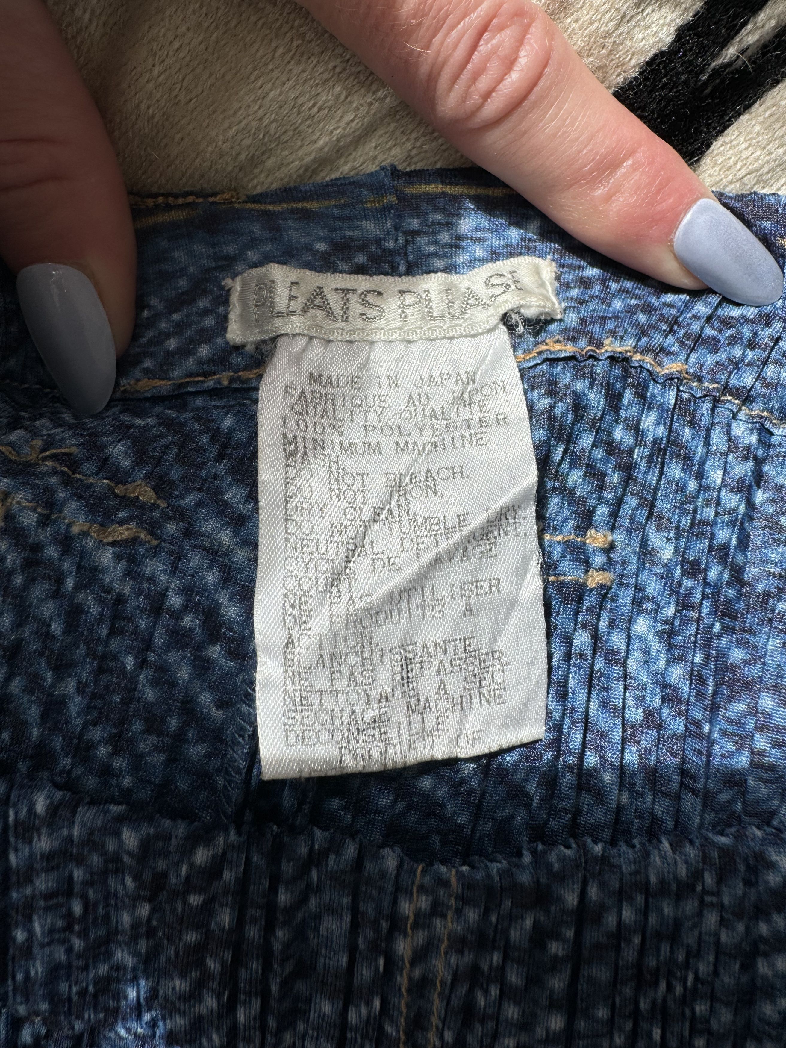 Issey Miyake Issey Miyake Vintage Trompe L'Oeil Denim Print Pant Set Size 27" / US 4 / IT 40 - 15 Thumbnail