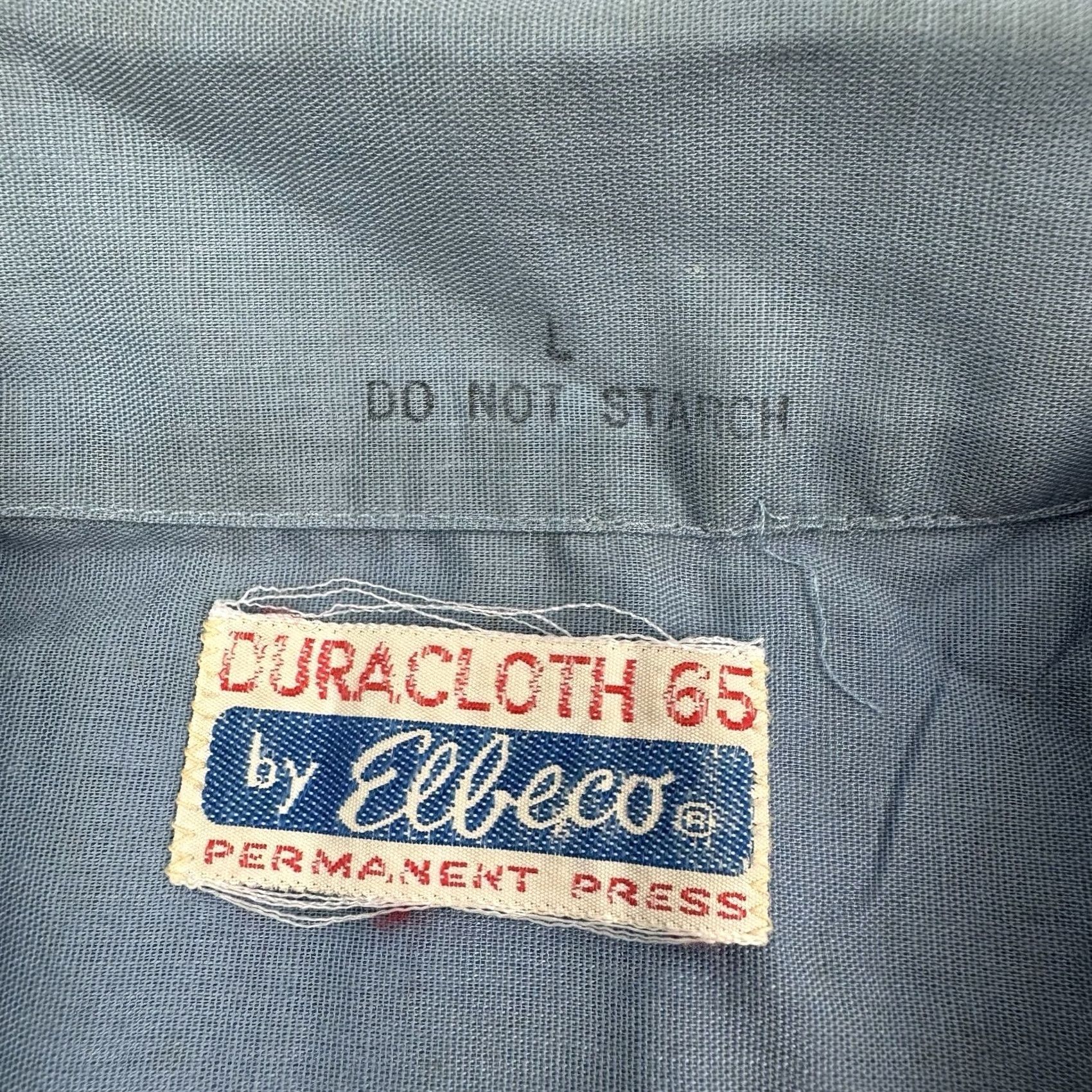 Vintage VINTAGE Elbeco Shirt Adult Large Blue 60s 70s Workwear Button-Up Short Sleeve Size US L / EU 52-54 / 3 - 3 Thumbnail