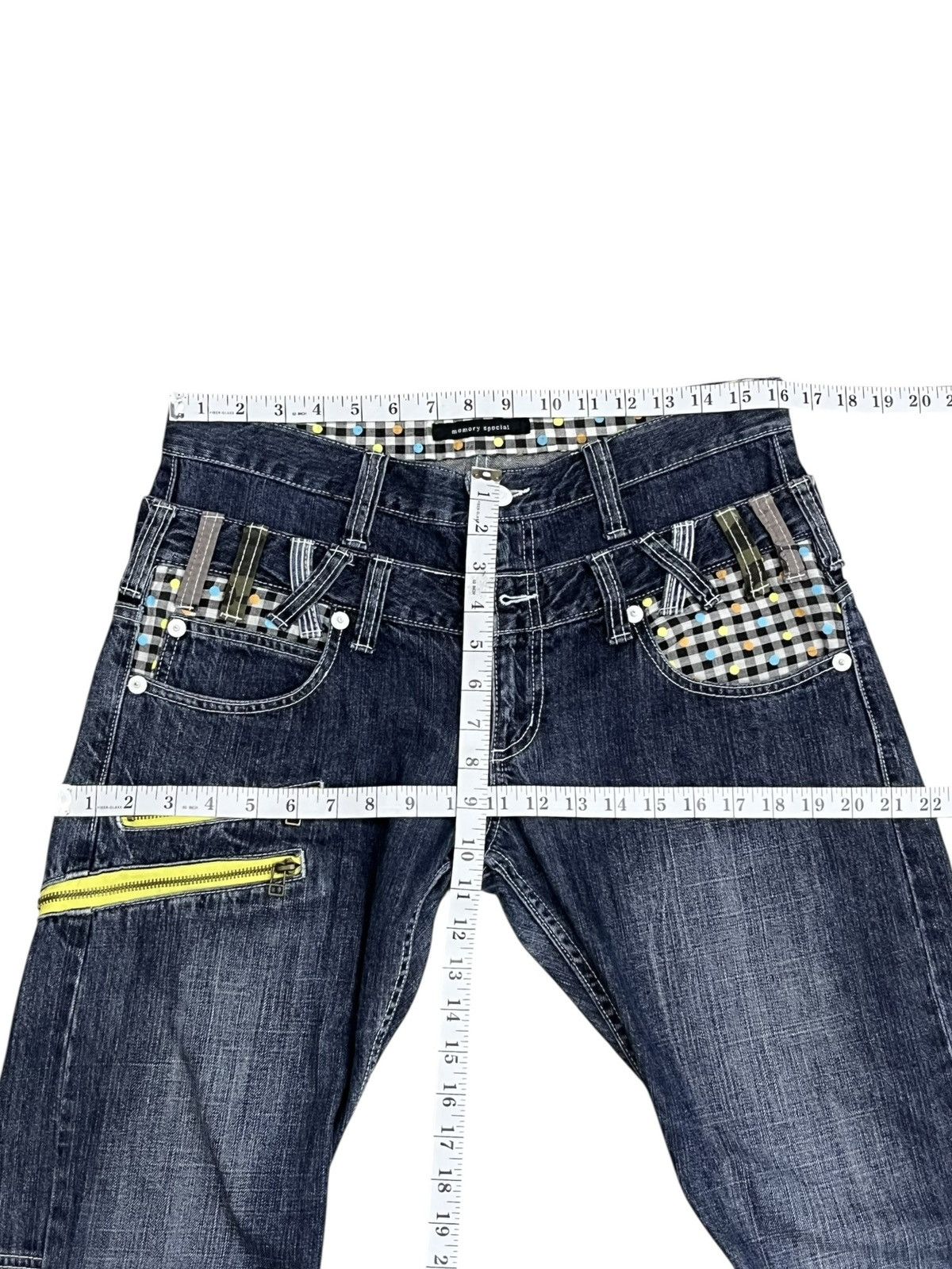 Japanese Brand "Never Trust Woman" Bondage Zip Grunge Double Waist Denim Size US 32 / EU 48 - 10 Thumbnail