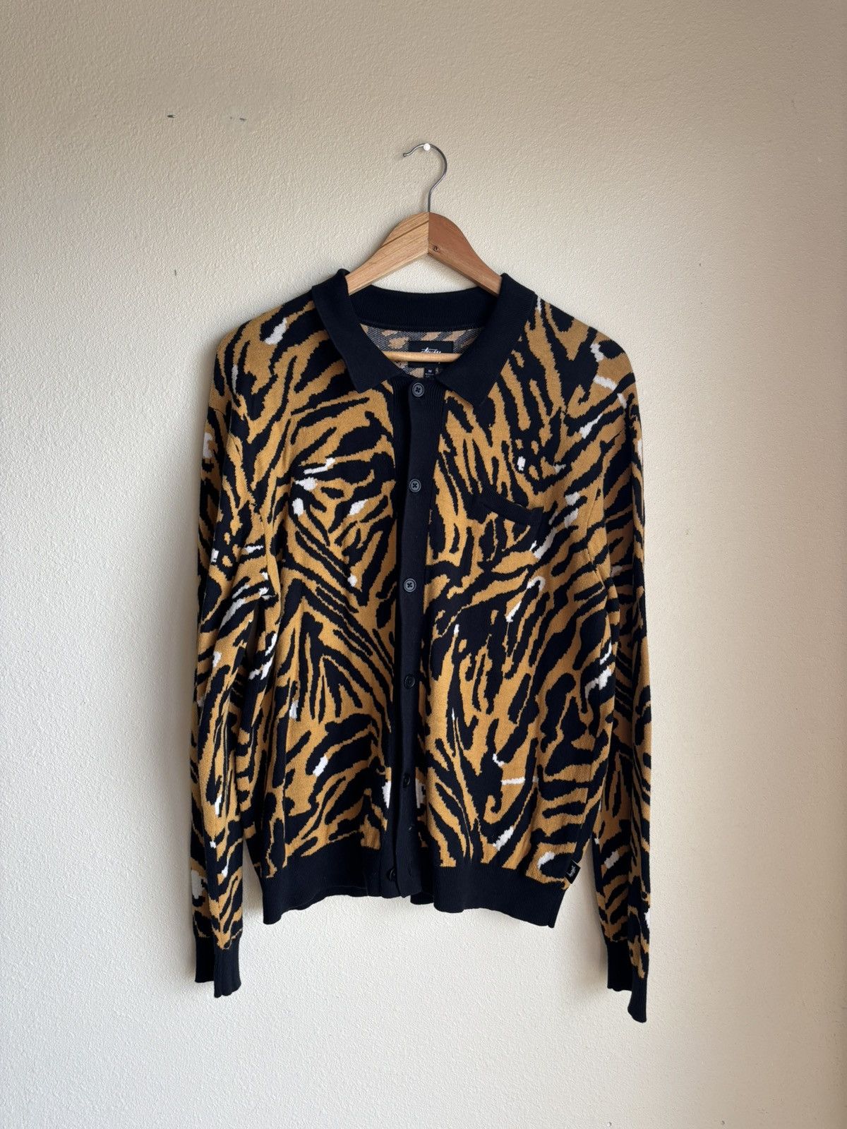 Stussy Studsy Leopard Cheetah Button Up Shirt Size US M / EU 48-50 / 2 - 1 Thumbnail