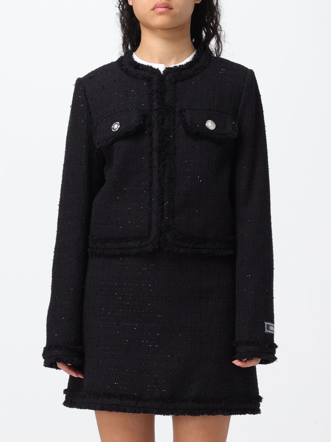 image of Versace Jacket Woman Black, Women's (Size Medium)