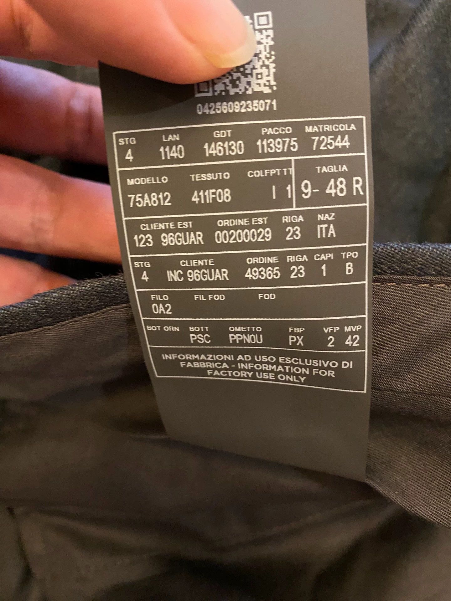 Ermenegildo Zegna Zegna Main Line Swiss-Made 100% Wool Charcoal Trousers Size US 32 / EU 48 - 8 Thumbnail