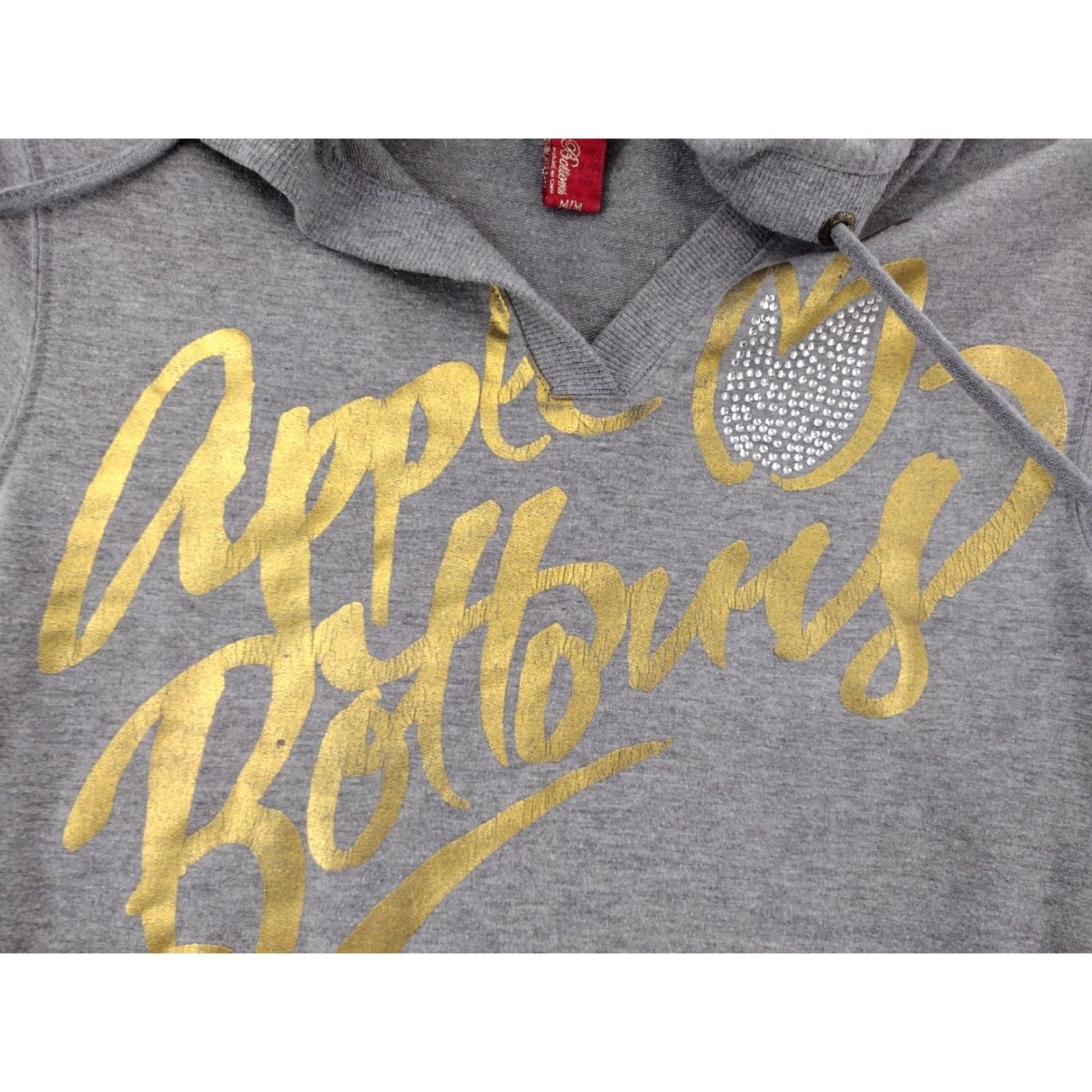 Vintage Vintage Apple Bottoms Hoodie Women’s Medium Gray Fleece Pullover Festival Hip Hop Style Size M / US 6-8 / IT 42-44 - 2 Thumbnail