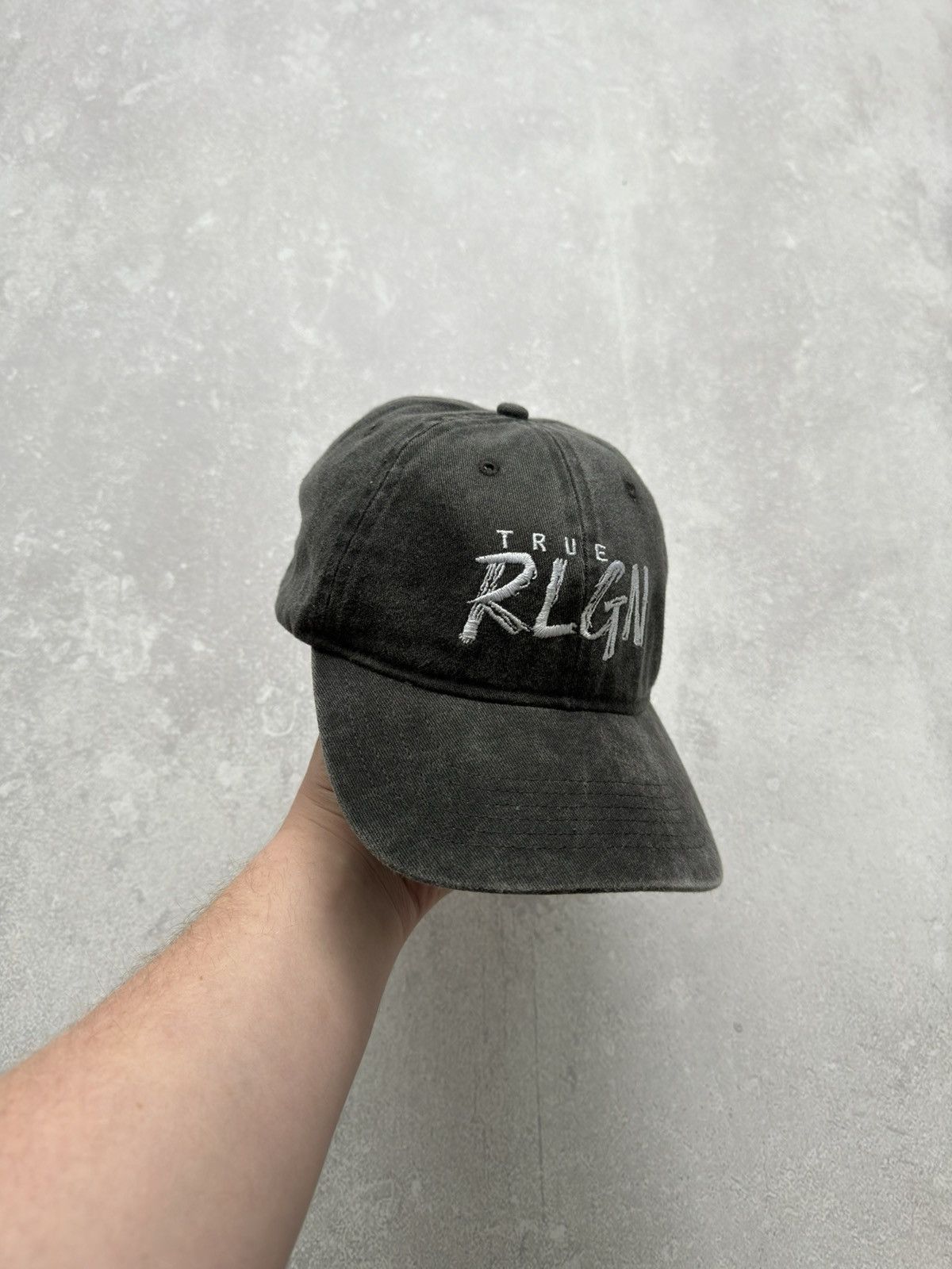 Japanese Brand × True Religion True Religion Garment Dyed Gray Denim Cap Hats Size ONE SIZE - 4 Thumbnail