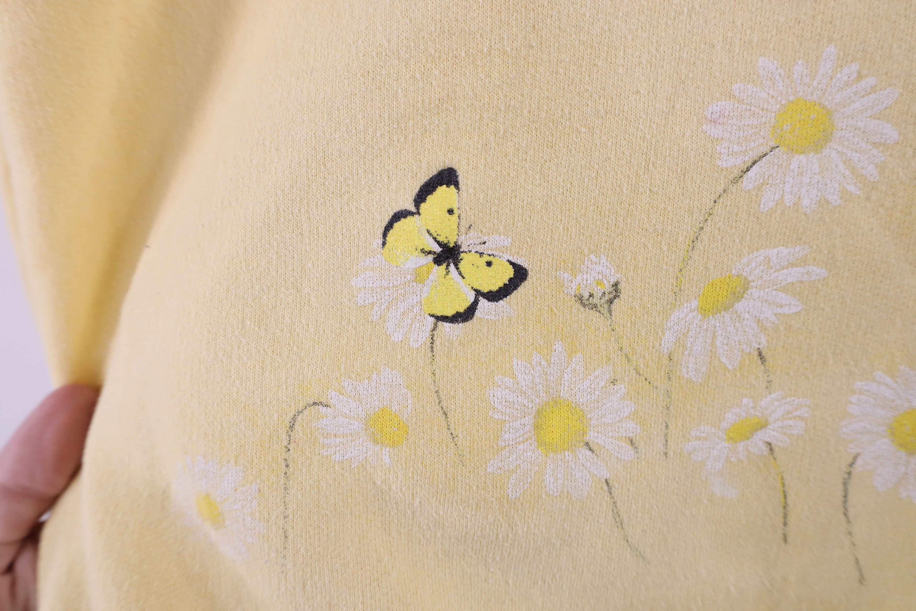 Vintage Vintage 90s Country Primitive Flower Collared Sweatshirt Size M / US 6-8 / IT 42-44 - 7 Thumbnail