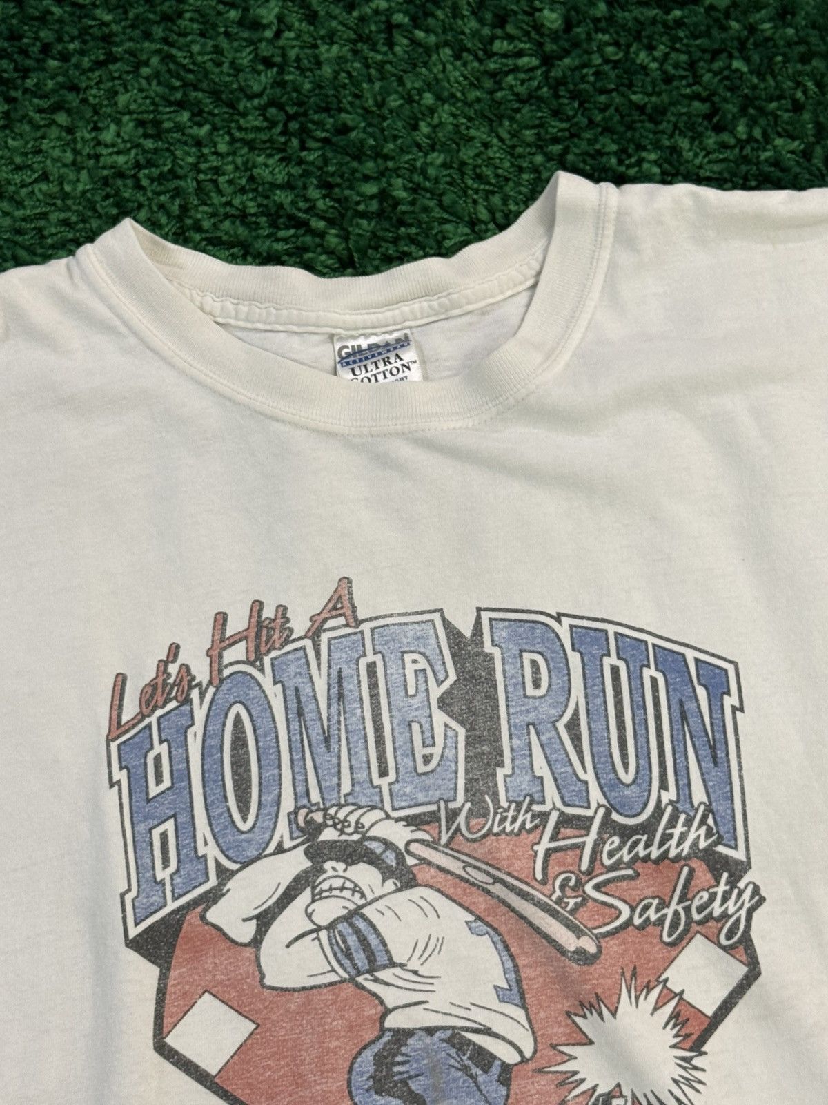 Vintage Vintage Destroyed " Home Run " Baseball Cartoon Tee XL Size US XL / EU 56 / 4 - 3 Thumbnail