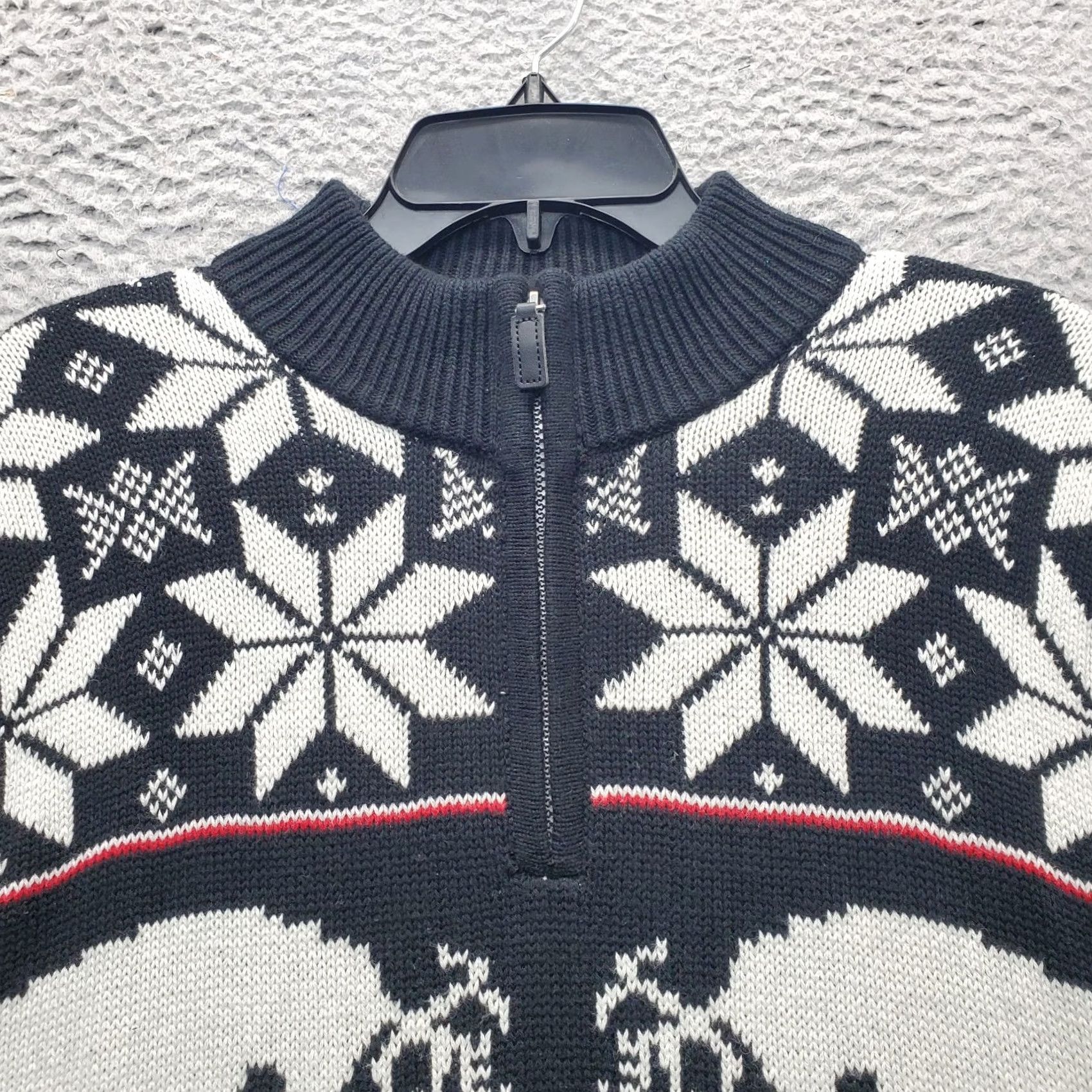 Chaps Chaps Mens XL Multicolor Geometric Chunky Knit Quarter Zip Winter Sweater Size US XL / EU 56 / 4 - 7 Thumbnail