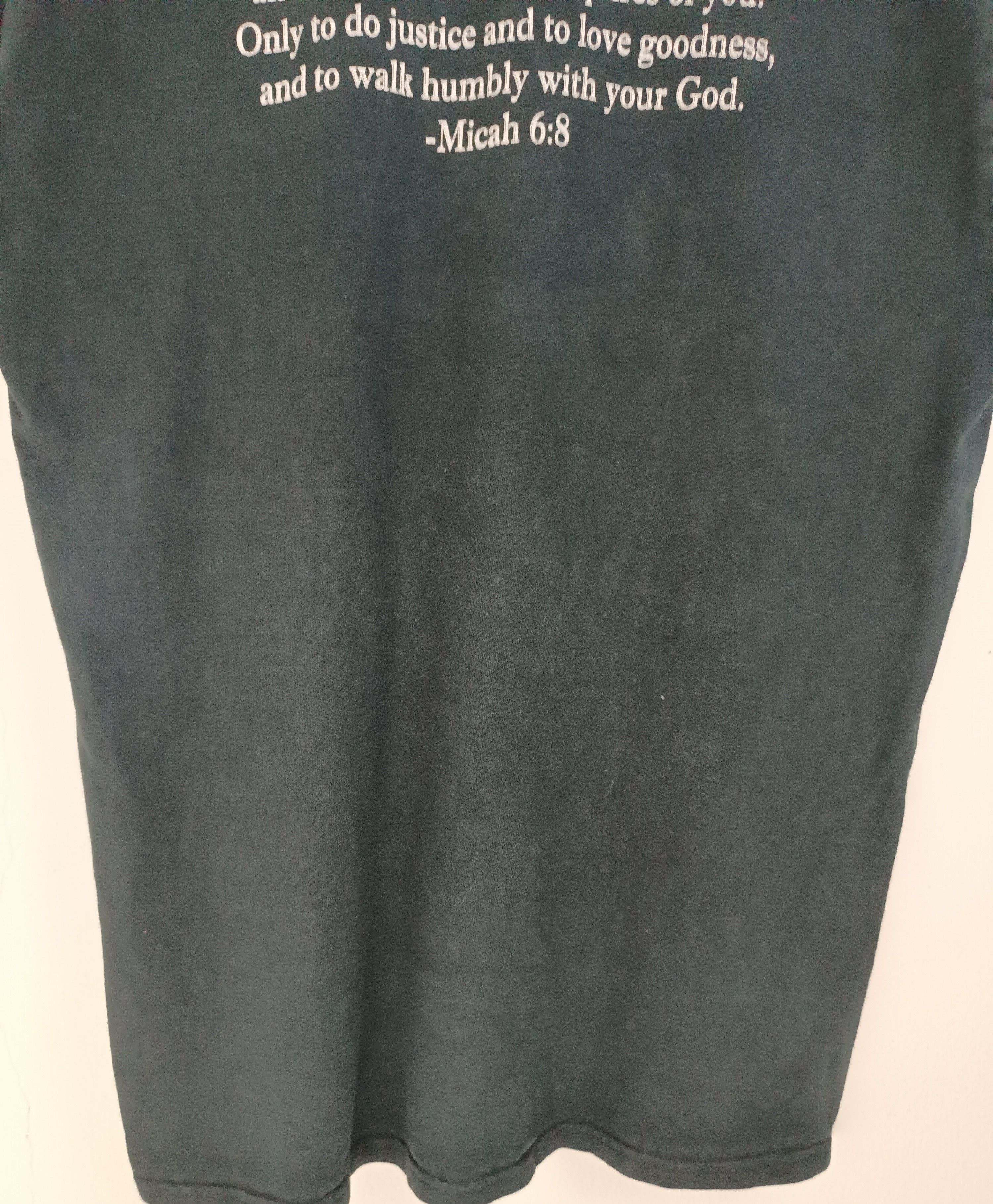 Vintage VINTAGE 2000s JESUS LEAGUE MICAH 6:8 KANYE BIBLE HELLSTAR Ts Size US M / EU 48-50 / 2 - 12 Thumbnail