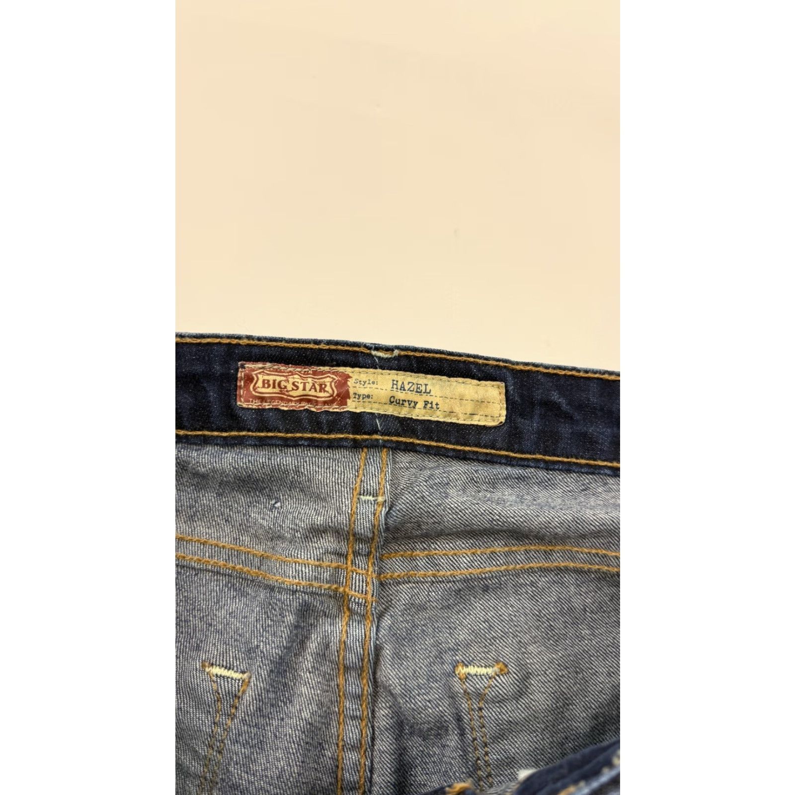 Doublet VINTAGE Big Star Jeans Womens 30 Blue Low Waist Curvy Fit Straight 5-Pocket Denim Size 30" / US 8 / IT 44 - 3 Thumbnail