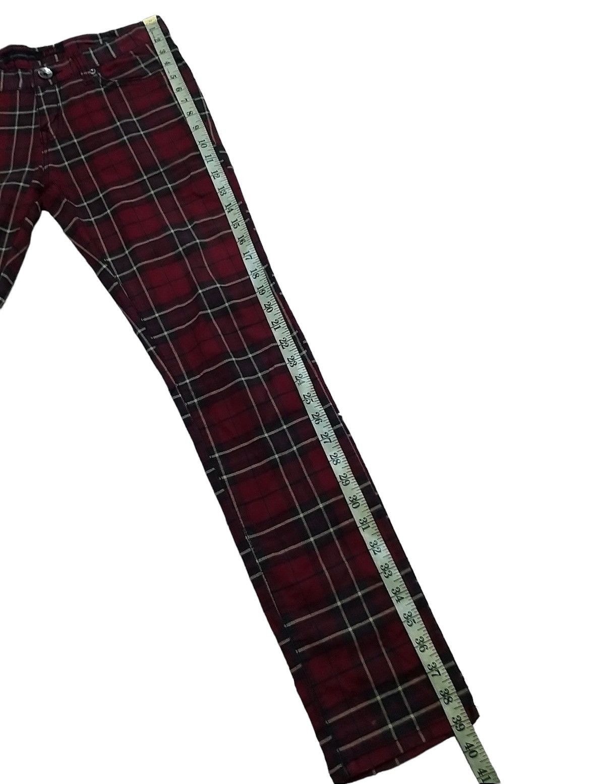 Japanese Brand SICK💥ILDF PUNK GOTHIC CHECKERED JEANS Size US 31 - 7 Thumbnail