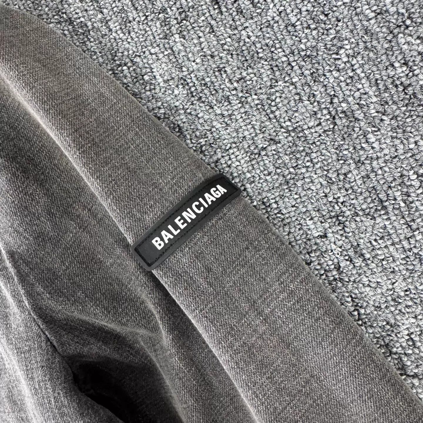 Balenciaga Balenciaga Denim Blazer Oversized Sleeve Logo Wash Gray 42 New Size M / US 6-8 / IT 42-44 - 4 Thumbnail
