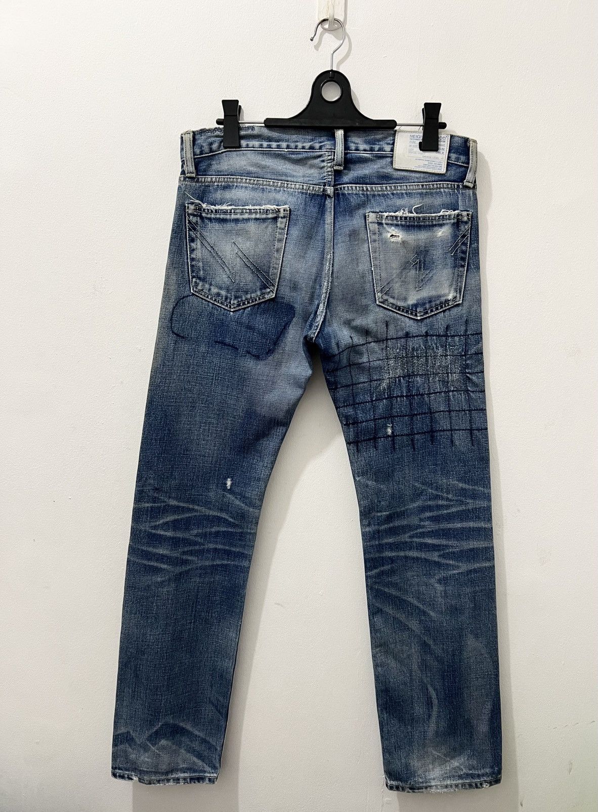 Neighborhood Neighborhood - Lot 08EX Grid Narrow Savage Denim Jeans Size US 34 / EU 50 - 9 Thumbnail