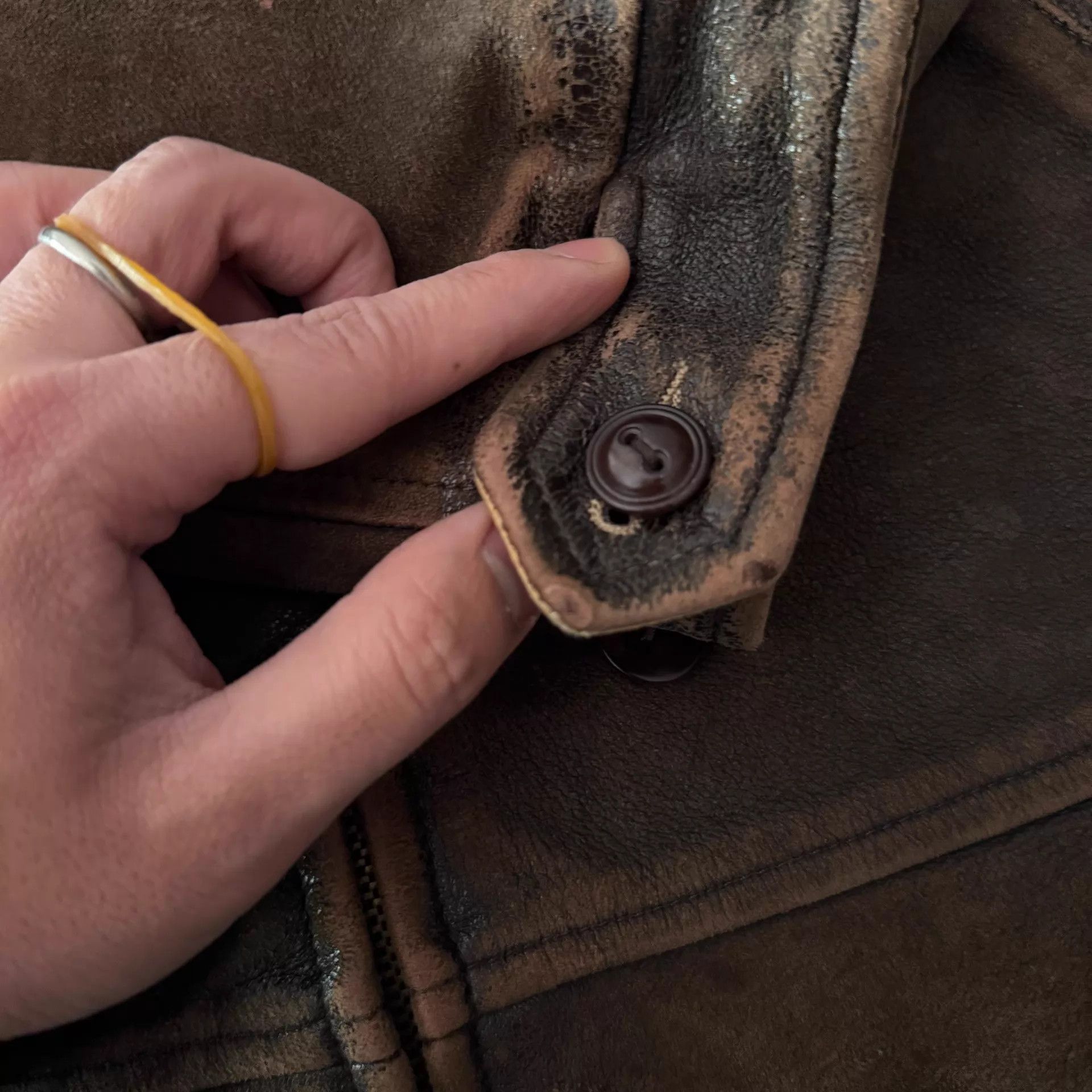 Lewis Leathers Rare Levi's LVC 1940s Vintage Tan Italian Lambskin Jacket S Size US S / EU 44-46 / 1 - 7 Thumbnail
