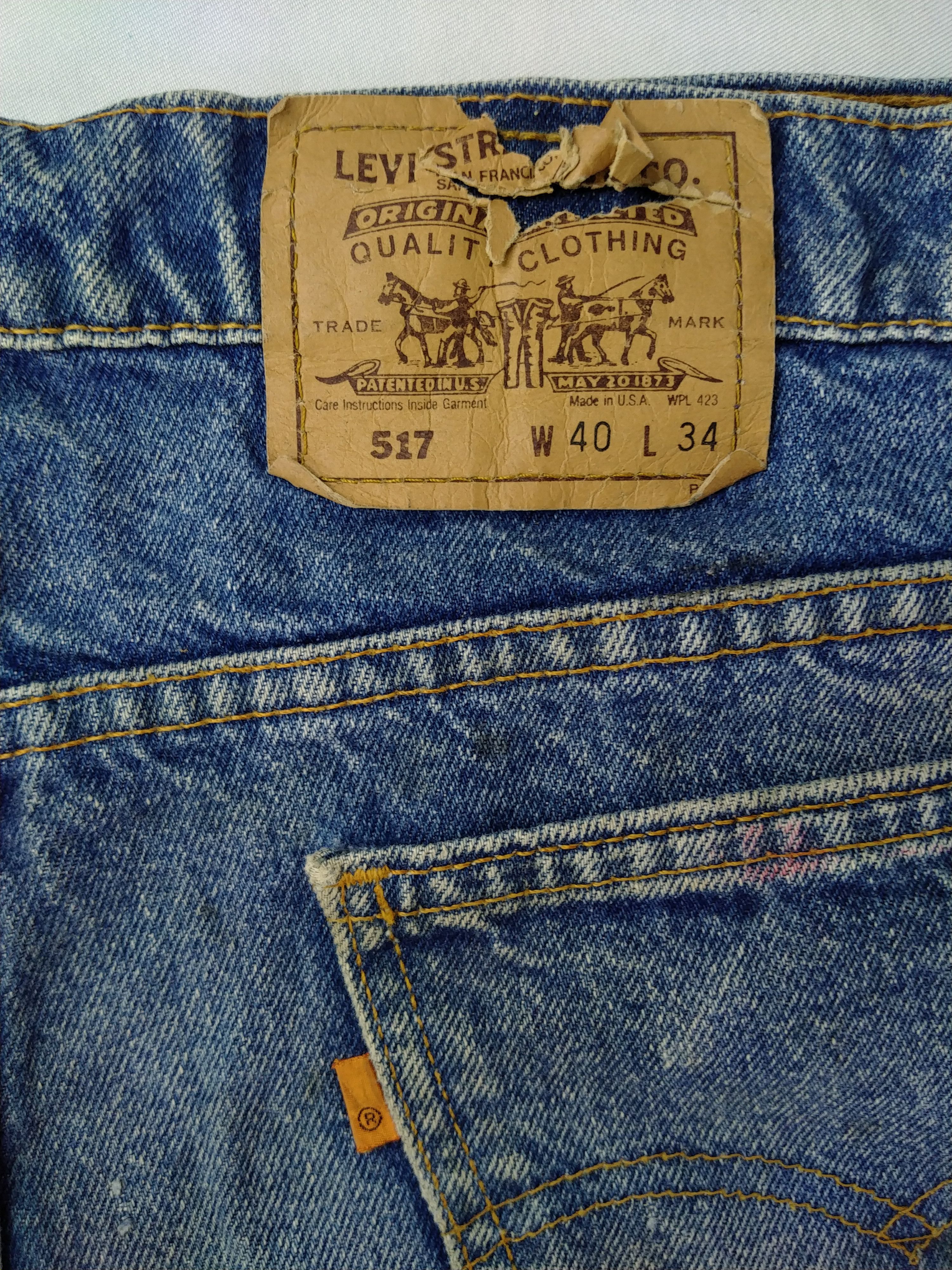 Levi's Rusty Vintage Levi's 517 USA Orange Tab Denim -JN539 Size US 39 - 9 Thumbnail