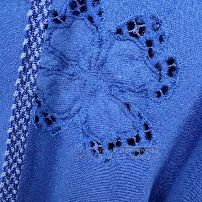 Chanel Chanel Blue Cotton Ladies Cardigan, Size L . Size L / US 10 / IT 46 - 5 Thumbnail