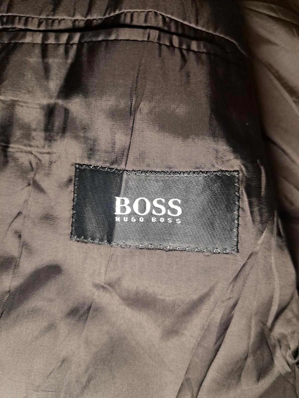 Hugo Boss Hugo Boss Sport Coat Mens 40R Brown Striped Virgin Wool Size 40R - 2 Thumbnail