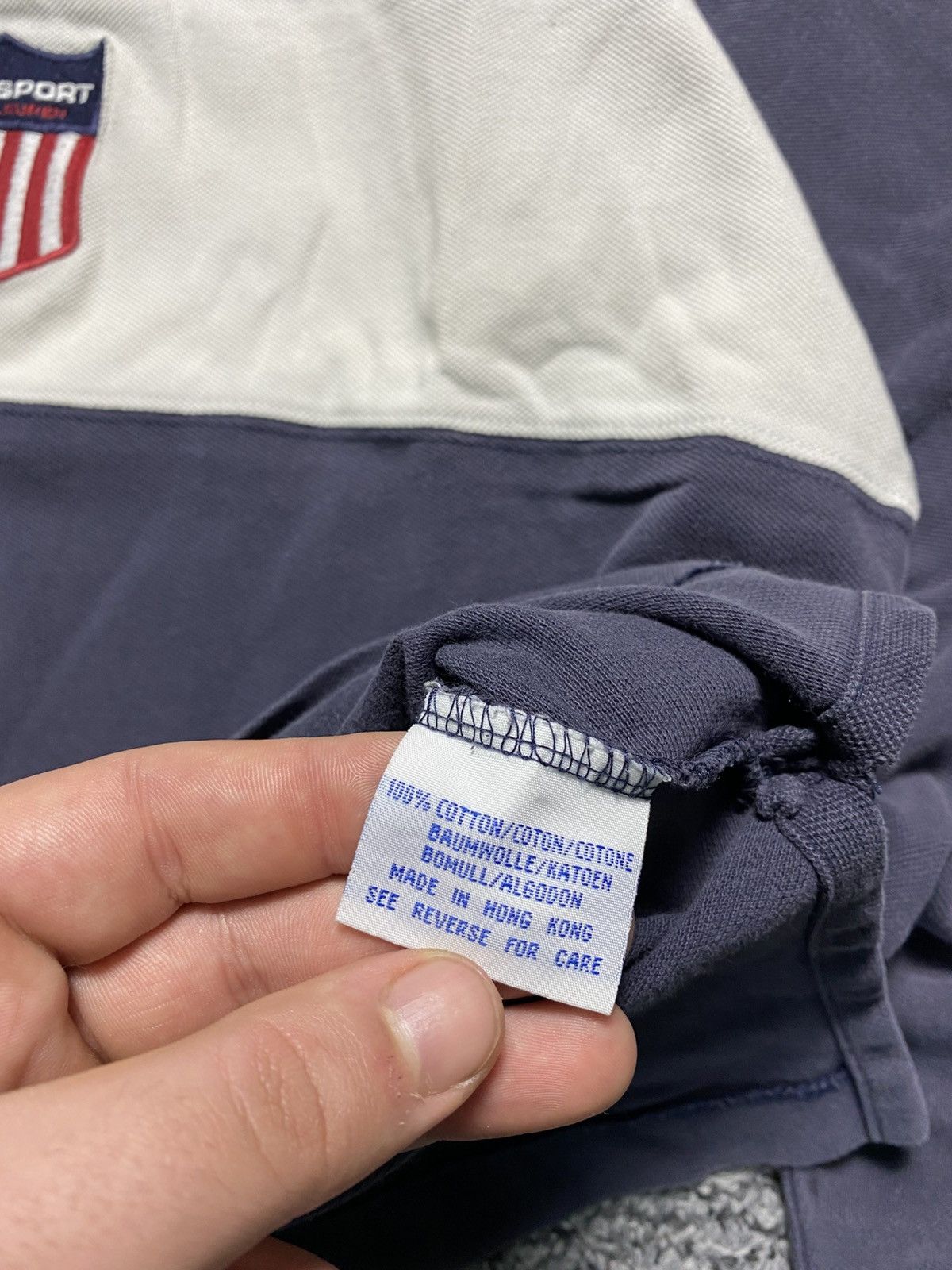 Polo Ralph Lauren VINTAGE POLO SPORT USA FLAG RALPH LAUREN RUGBY SHIRT 90s Size US M / EU 48-50 / 2 - 7 Thumbnail