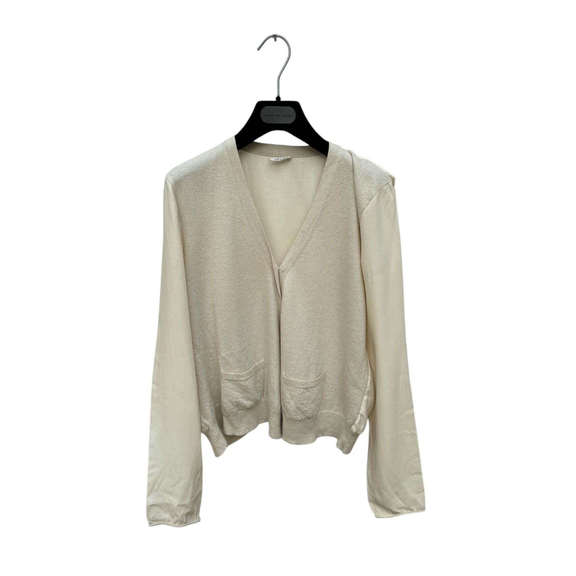 Celine Phoebe Philo SS 2010 Beige Cashmere Cotton Cardigan Size S / US 4 / IT 40 - 1 Thumbnail