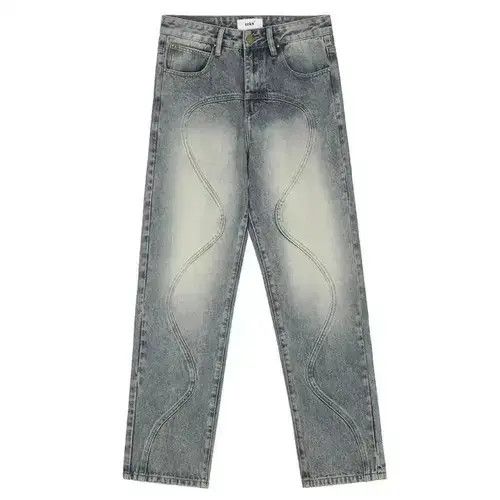 Designer × Jean Men Washed Ripped Jeans Size US 32 / EU 48 - 1 Thumbnail