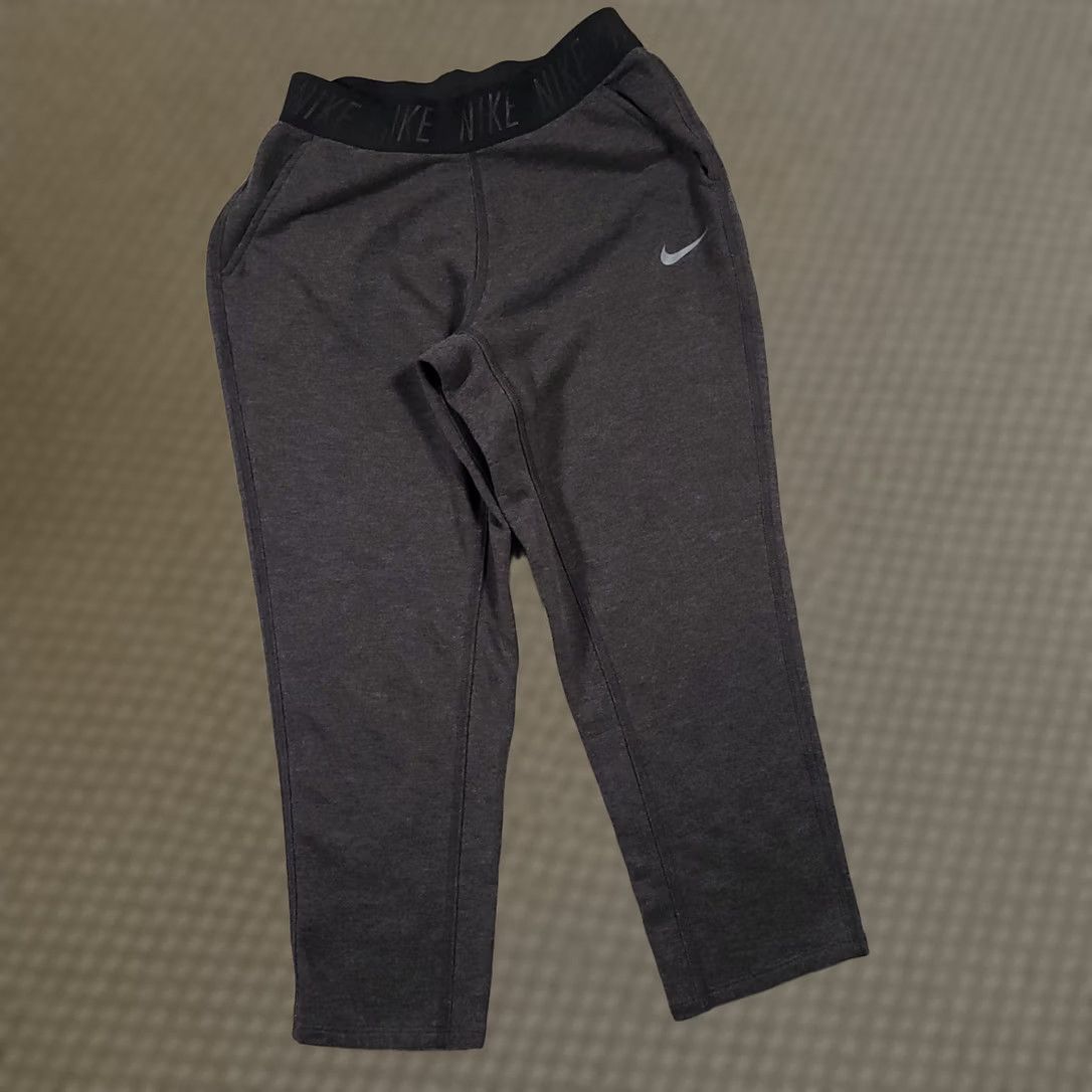 Nike Nike Dri-Fit Capri Crop Sweatpants Capri-Length Fitted Pull On Womens Small Gray Size 28" / US 6 / IT 42 - 1 Thumbnail