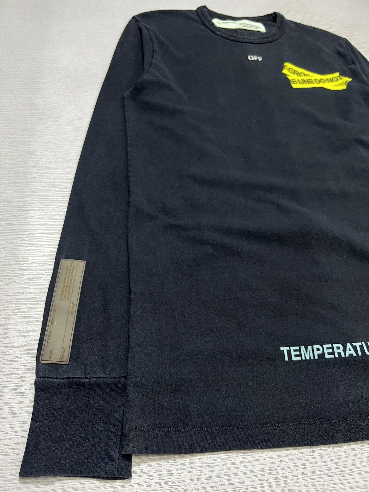 Off-White Off-White - Long Sleeve Firetape Tee Size US S / EU 44-46 / 1 - 5 Thumbnail