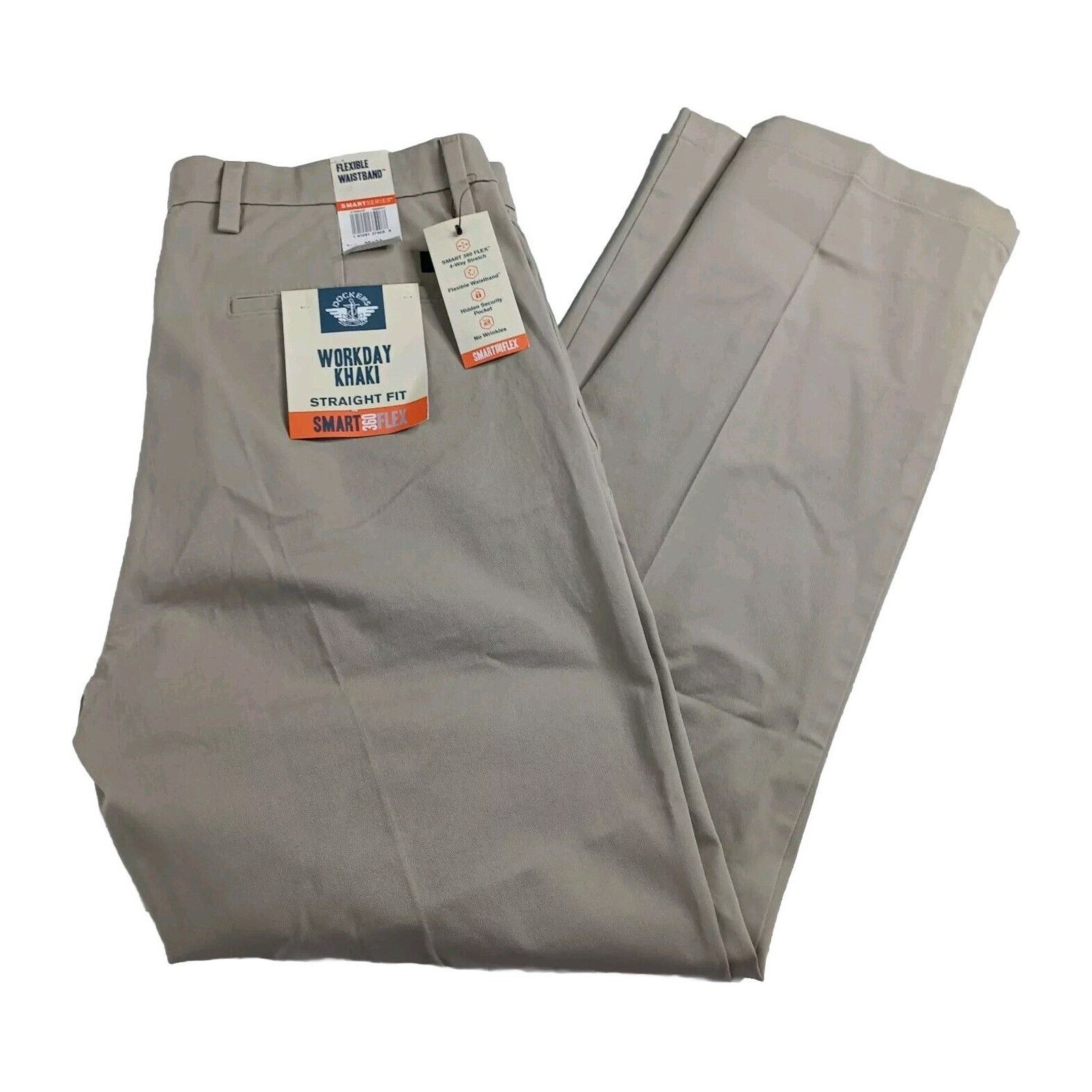 Dockers Dockers Workday Khakis Men's 36x34 Beige Straight Fit Size US 36 / EU 52 - 1 Thumbnail