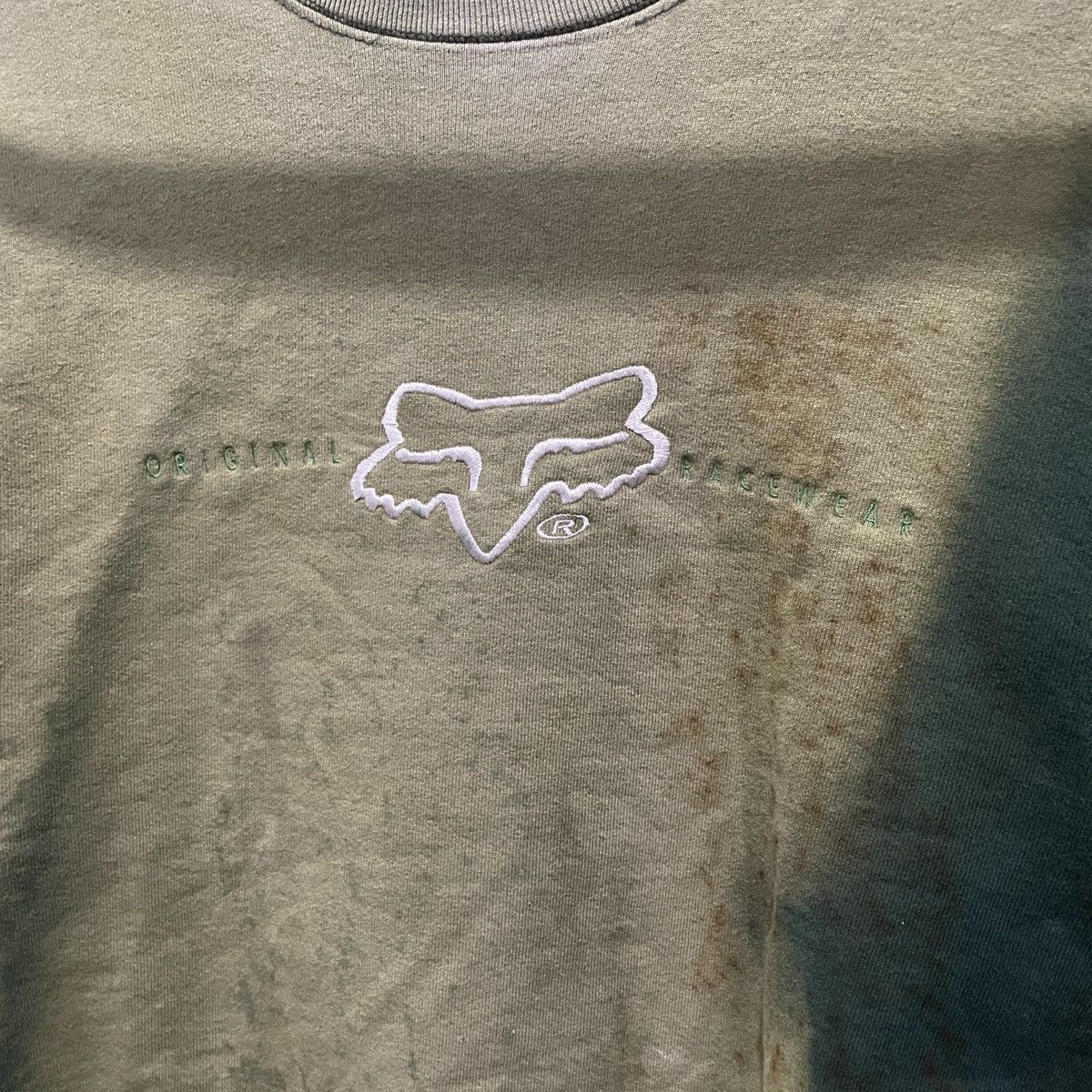 Fox Racing RARE VINTAGE 90s FOX RACING SUNFADED GREEN SWEATSHIRT Size US M / EU 48-50 / 2 - 5 Thumbnail