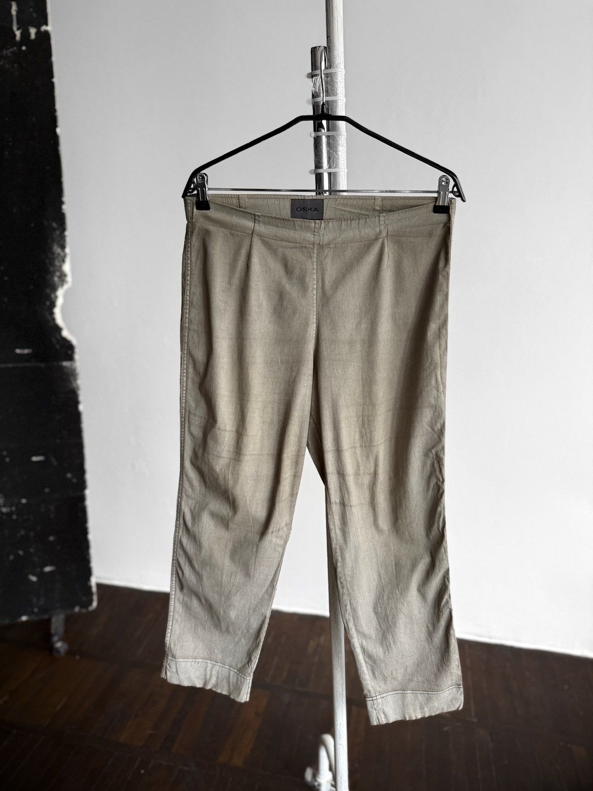OSKA Oska Womens Grey Olive Green Tapered Trousers Pants Casual Size 32" / US 10 / IT 46 - 1 Thumbnail