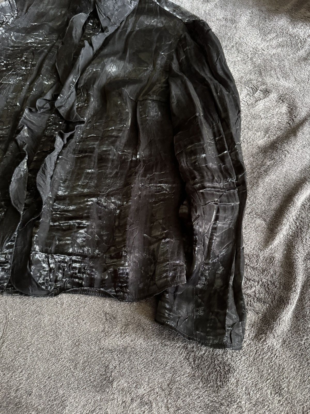 Vintage Vintage gothic elegant y2k black metallic plisse Size M / US 6-8 / IT 42-44 - 4 Thumbnail