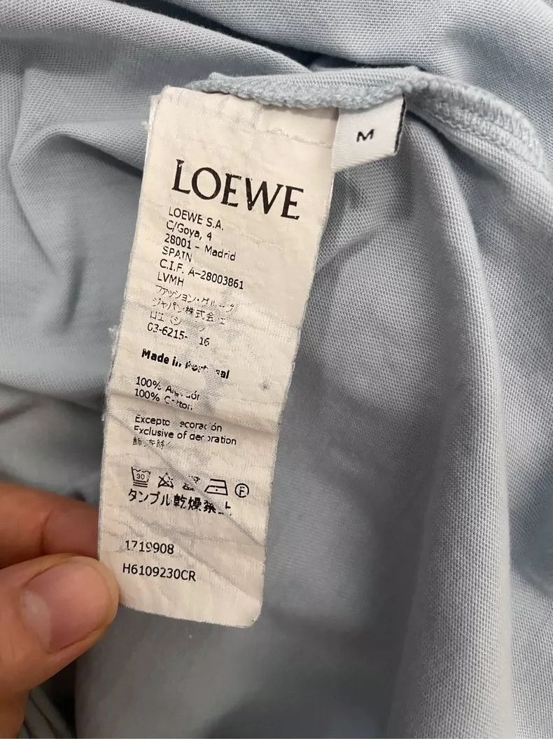 Loewe loewe Haze blue embroidered small logo short sleeve 2506-Ne Size US M / EU 48-50 / 2 - 6 Thumbnail